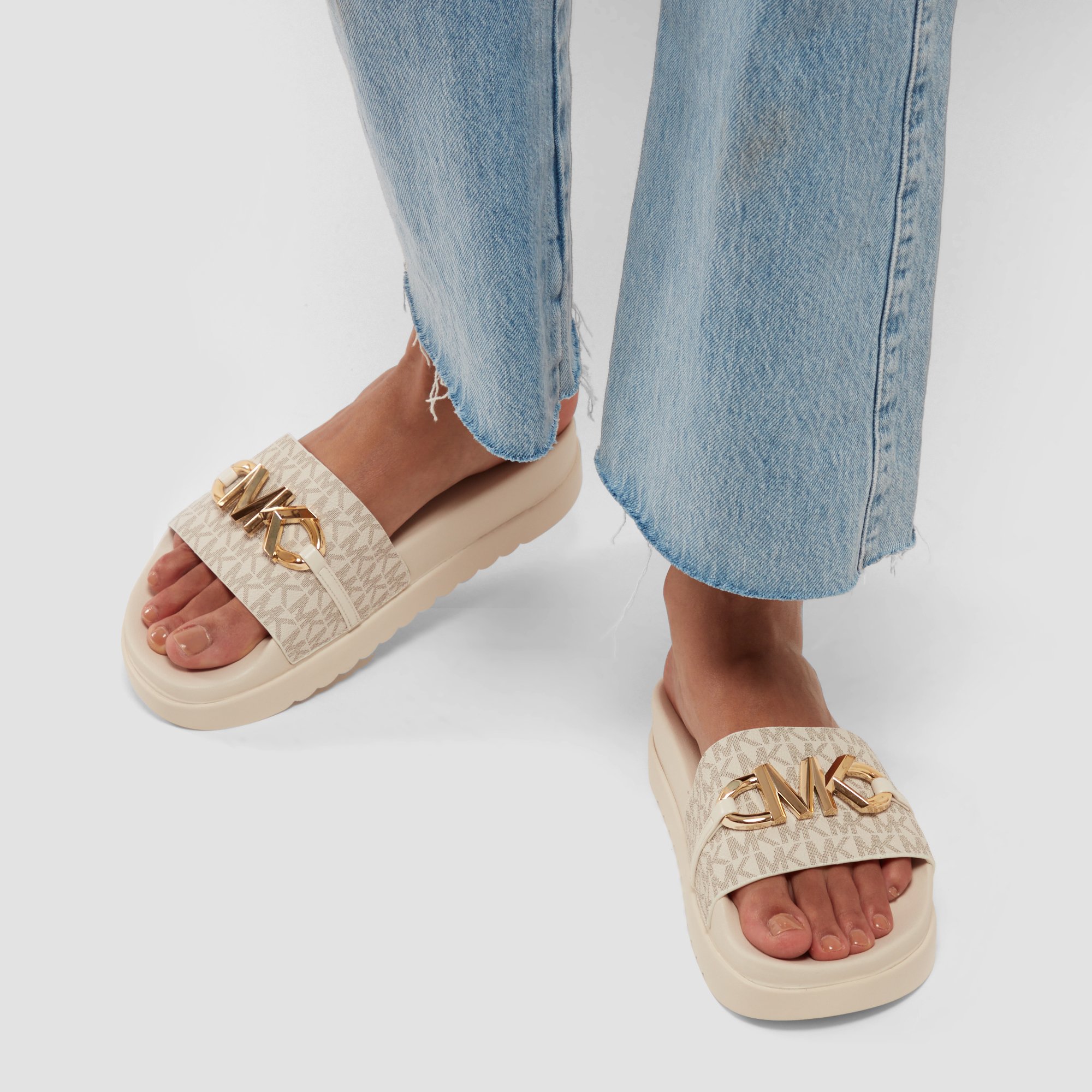 Michael Kors Tyra slides for Women Prints in UAE Level Shoes