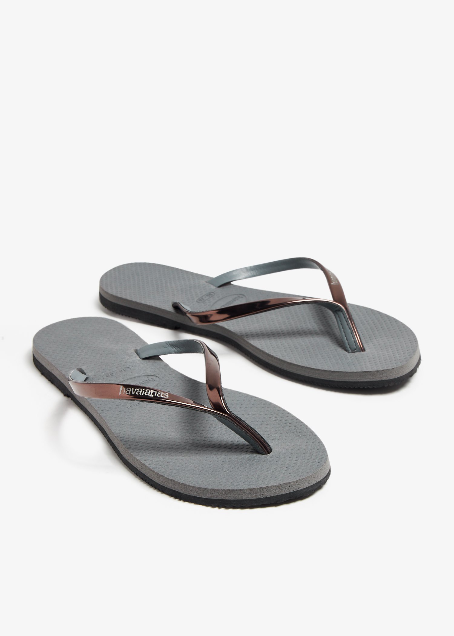 Havaianas slim you metallic flip 2025 flops black