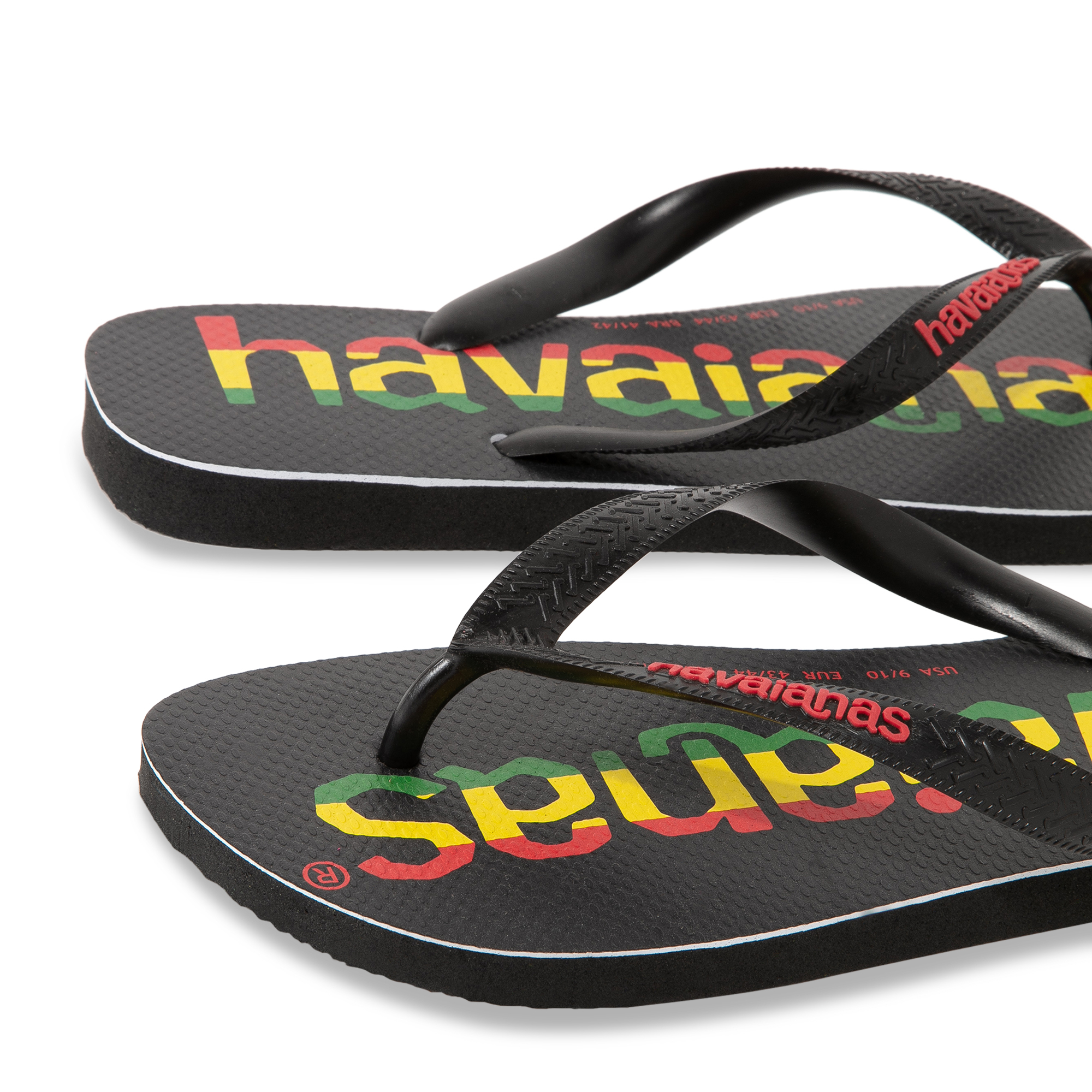 

Top Logomania flip flops, Black