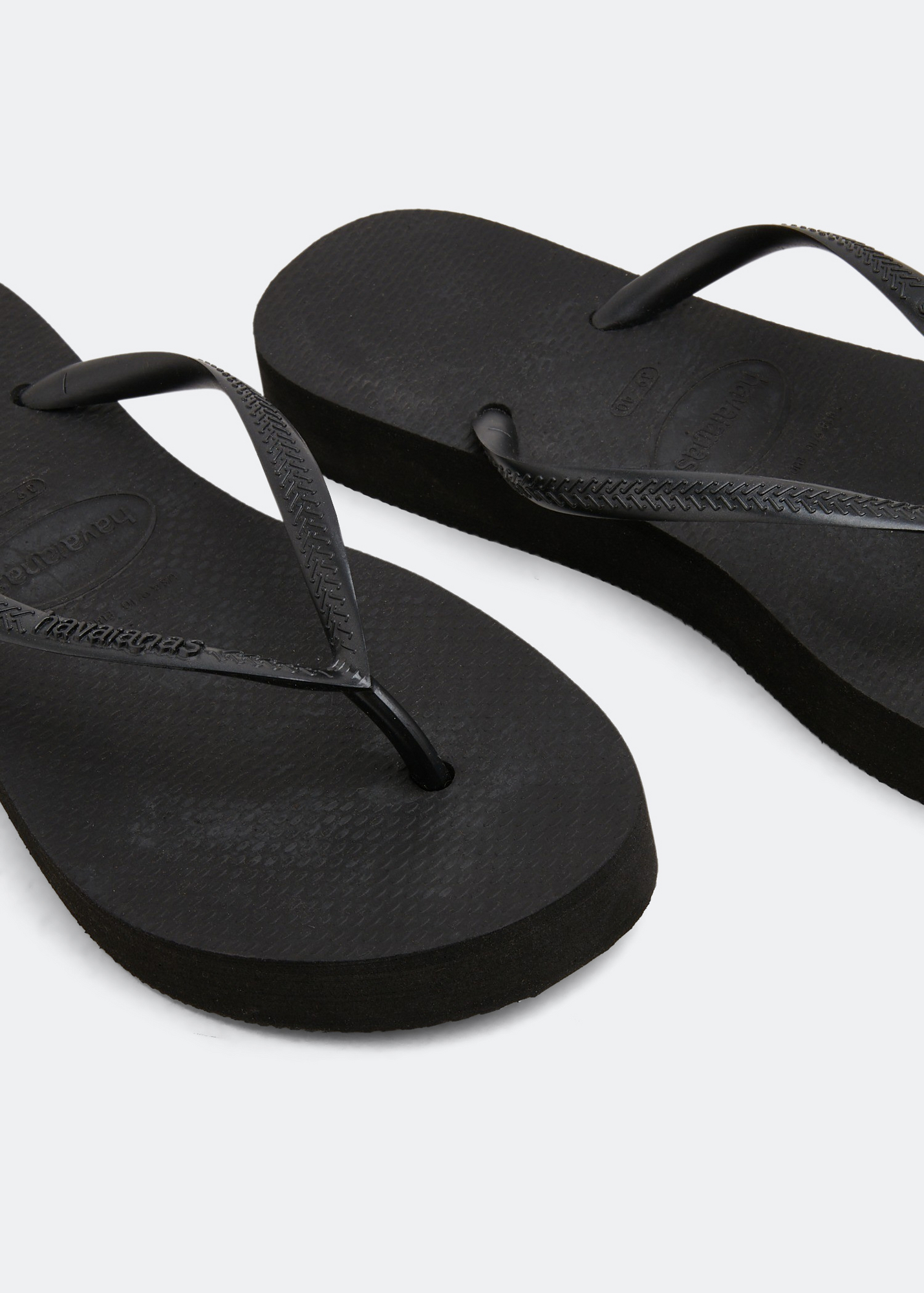 Havaianas slim flatform black hot sale