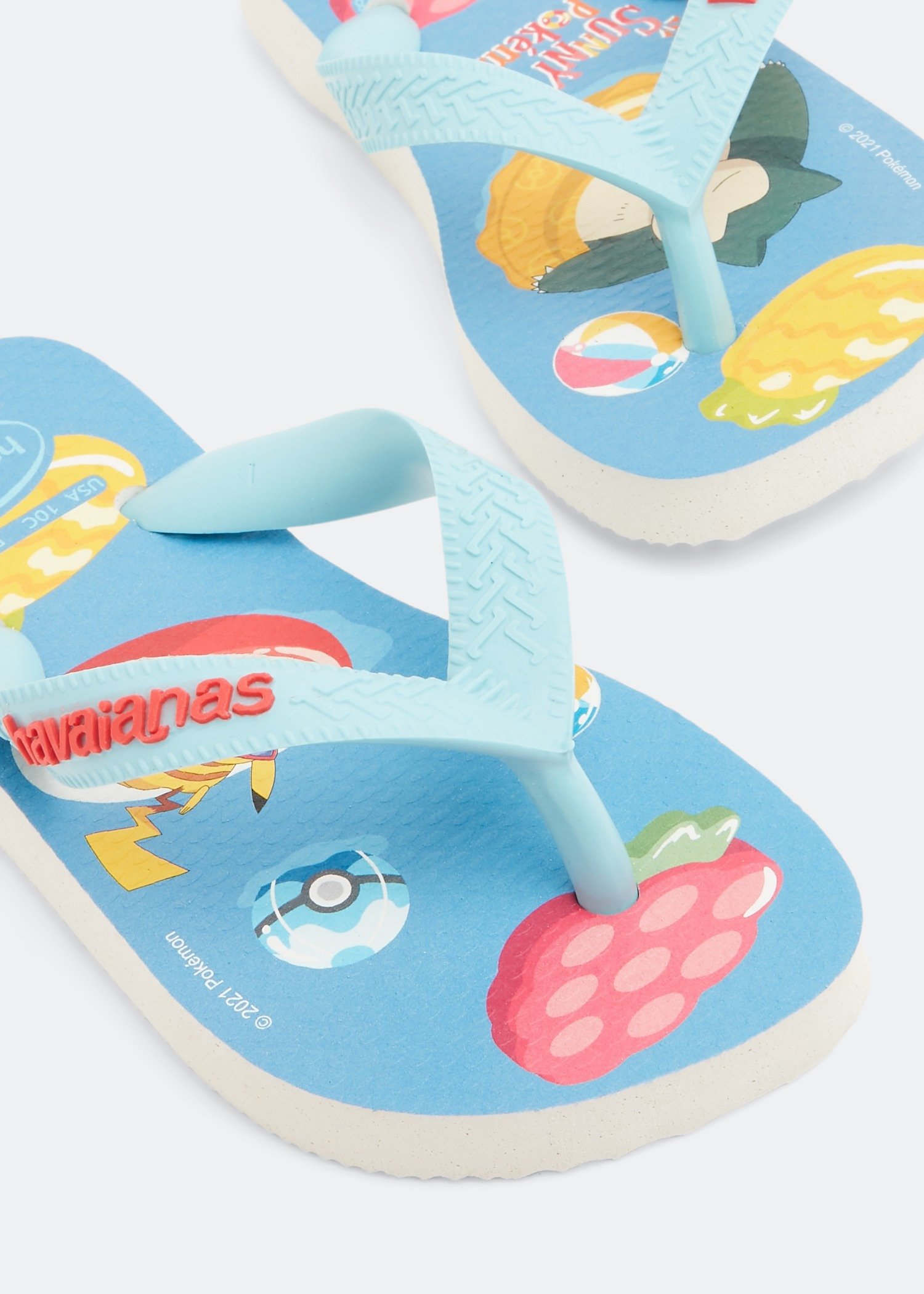 

Top Pokemon rubber flip flops, Blue