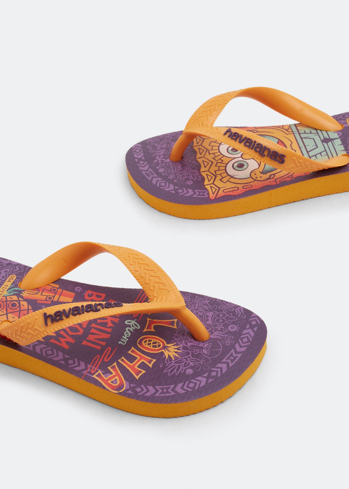 

Top SpongeBob rubber flip flops, Orange