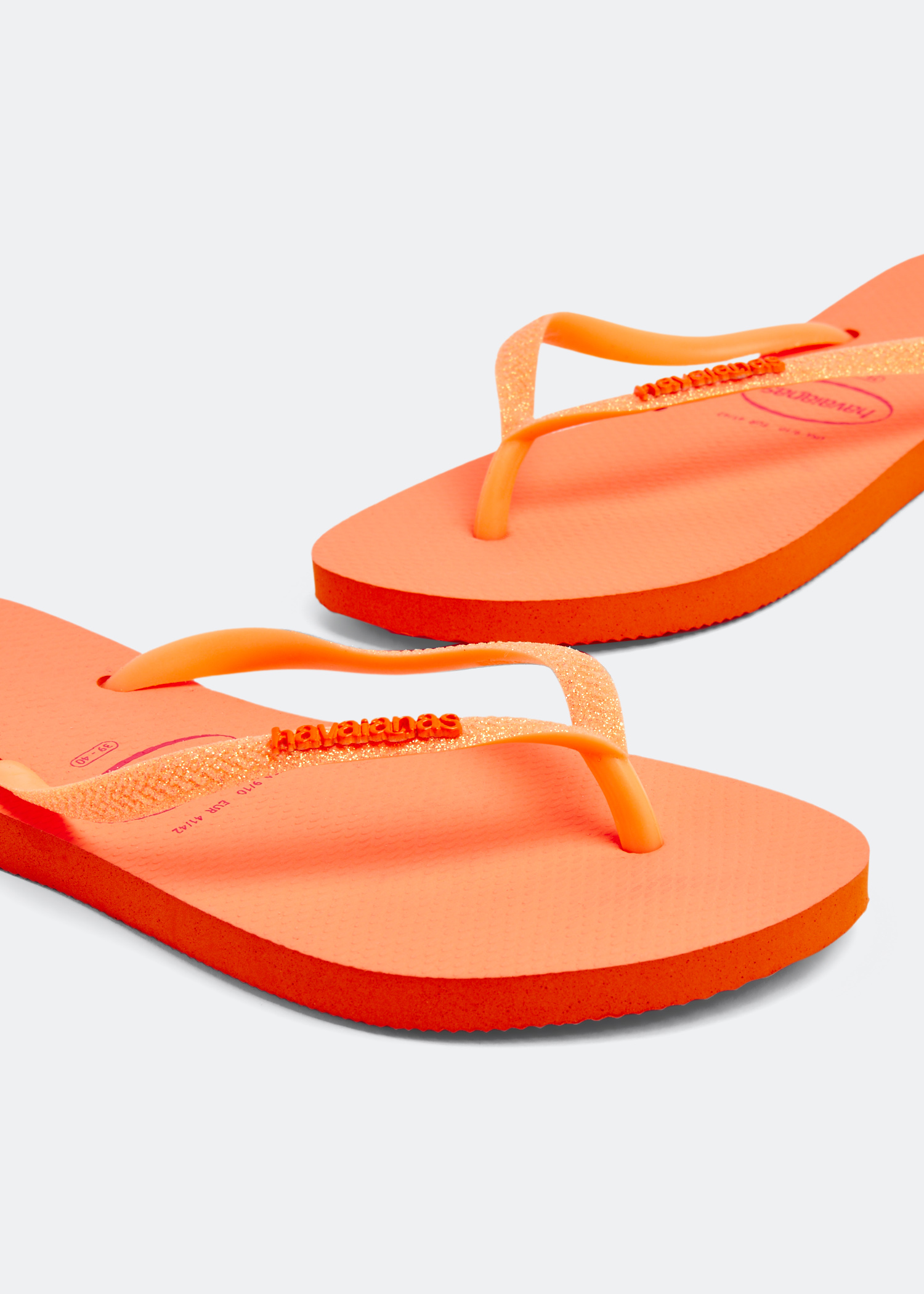 

Slim glitter flip flops, Orange