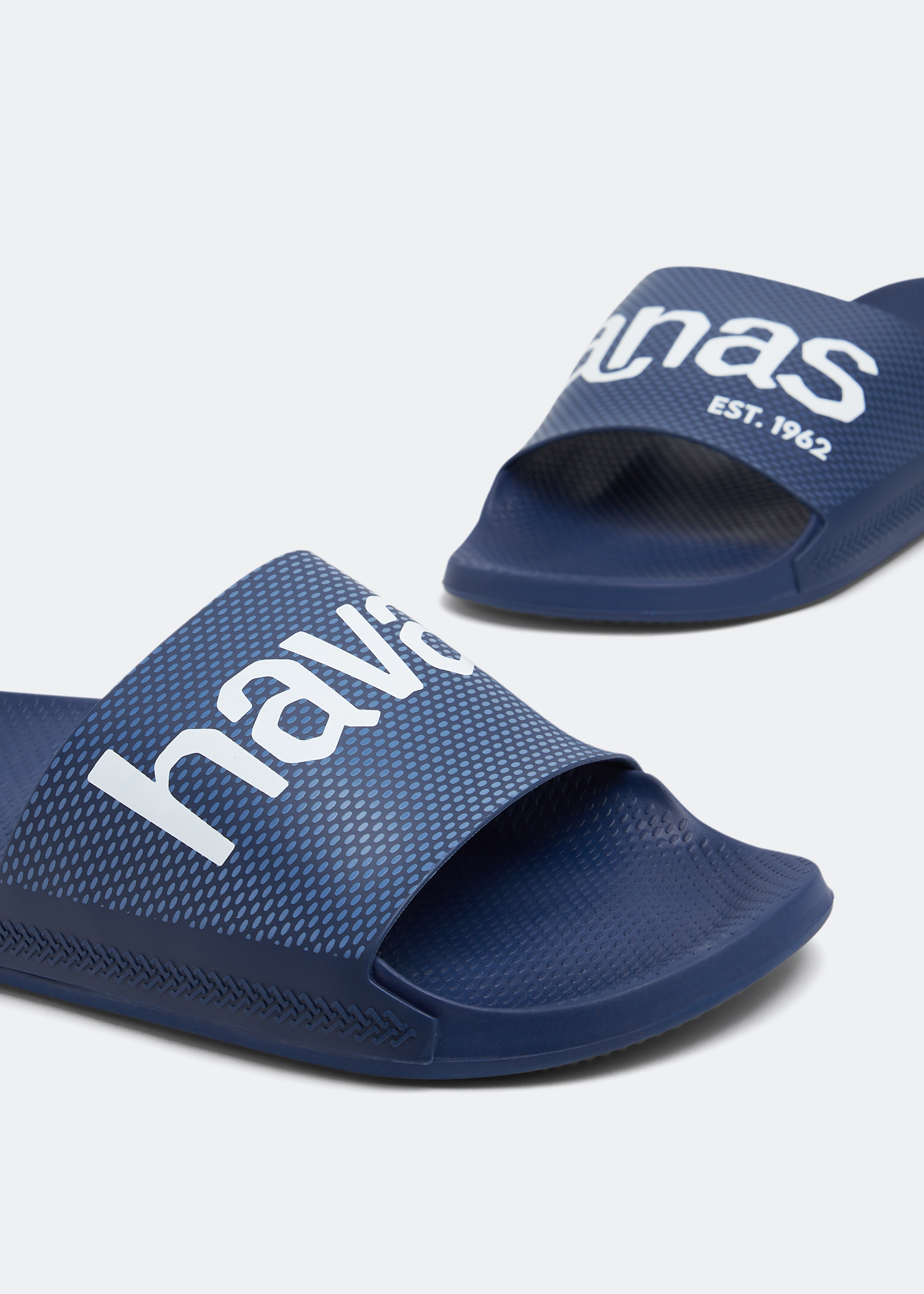 

Classic Logomania slides, Blue