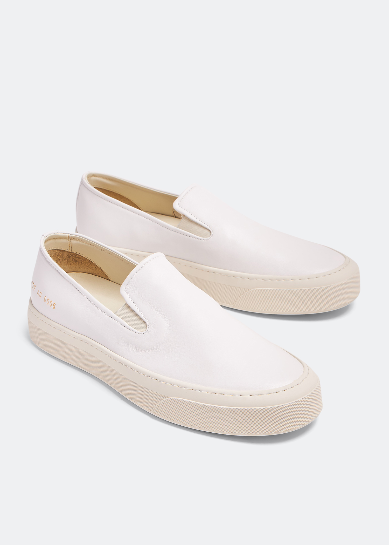 White leather slip on on sale converse