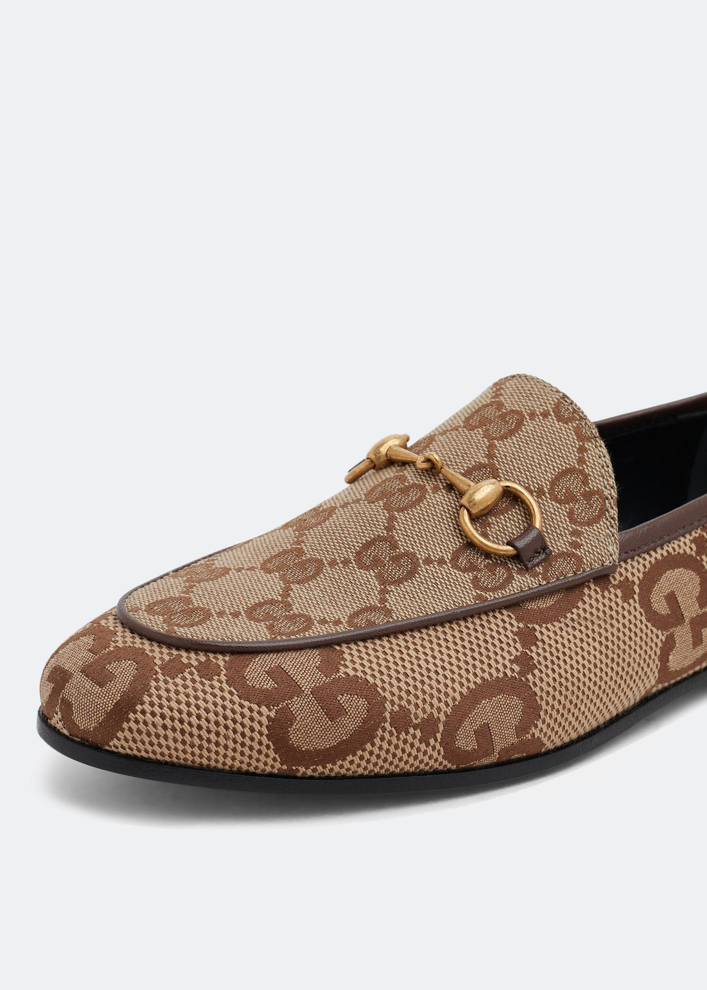 Gucci Women's Jordaan Maxi GG Canvas Loafer - Brown - Loafers - 8.5