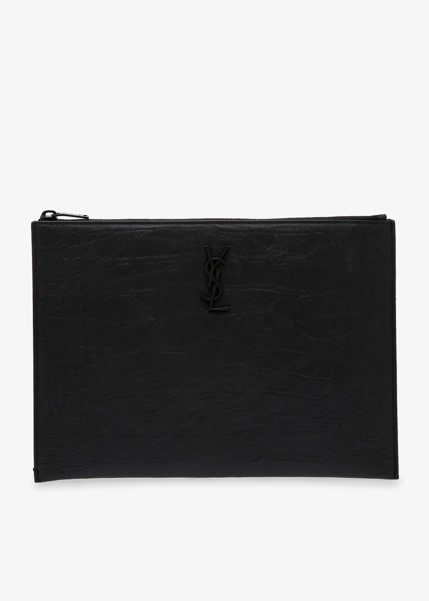 

Monogram leather pouch, Black