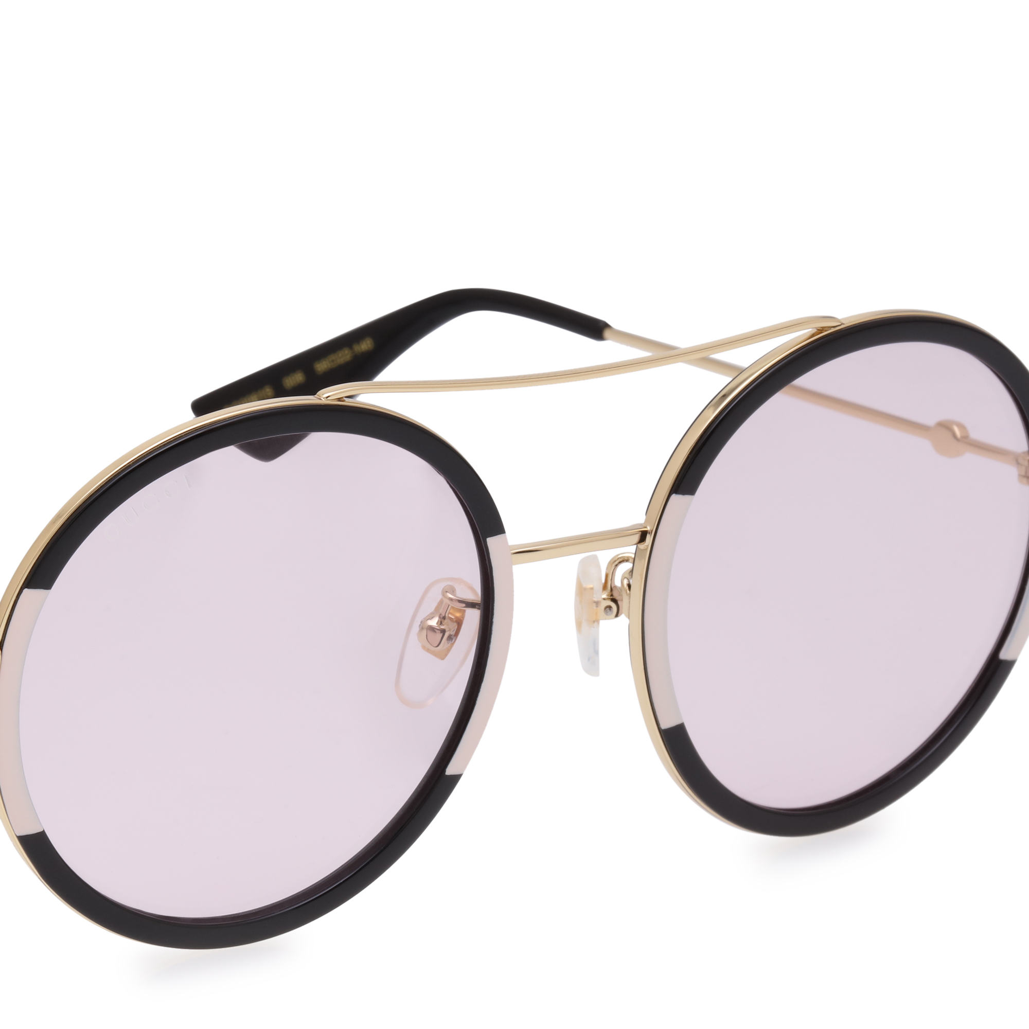 Gucci round frame metal sunglasses hotsell