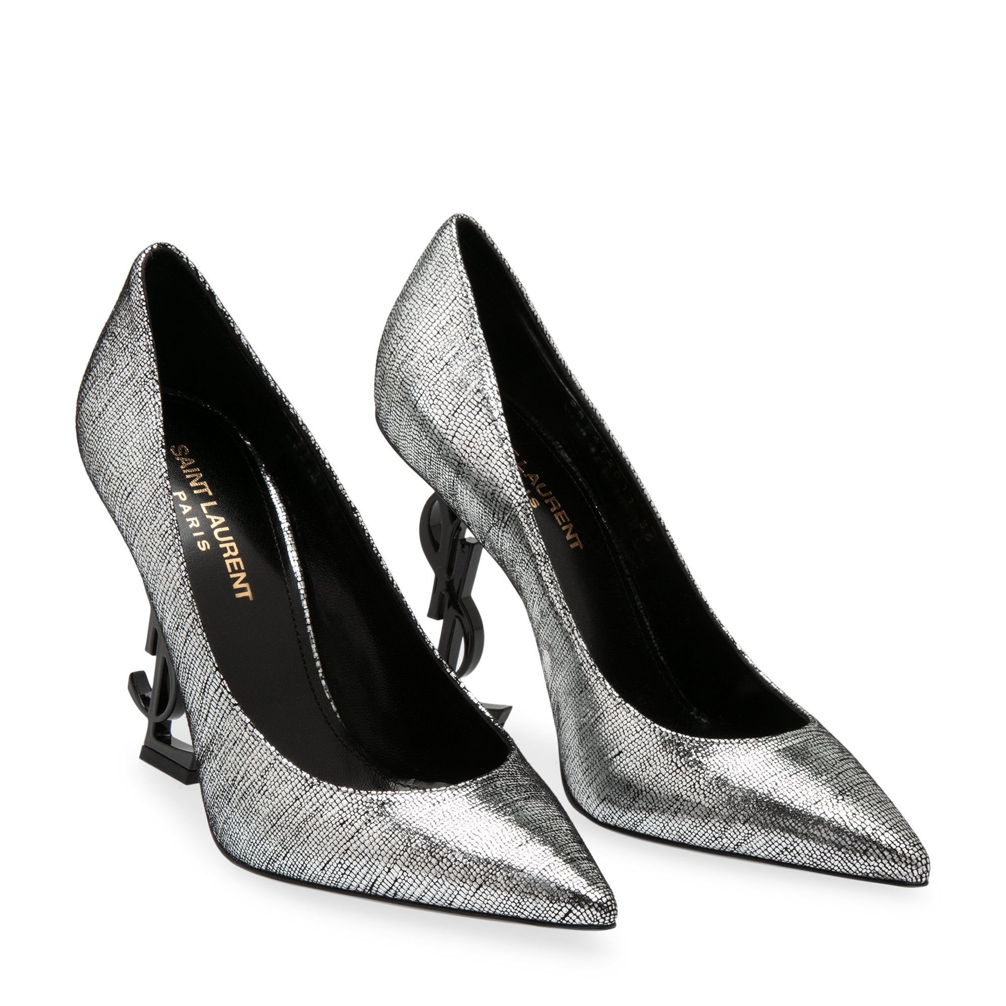 

Opyum patent leather pumps, Silver