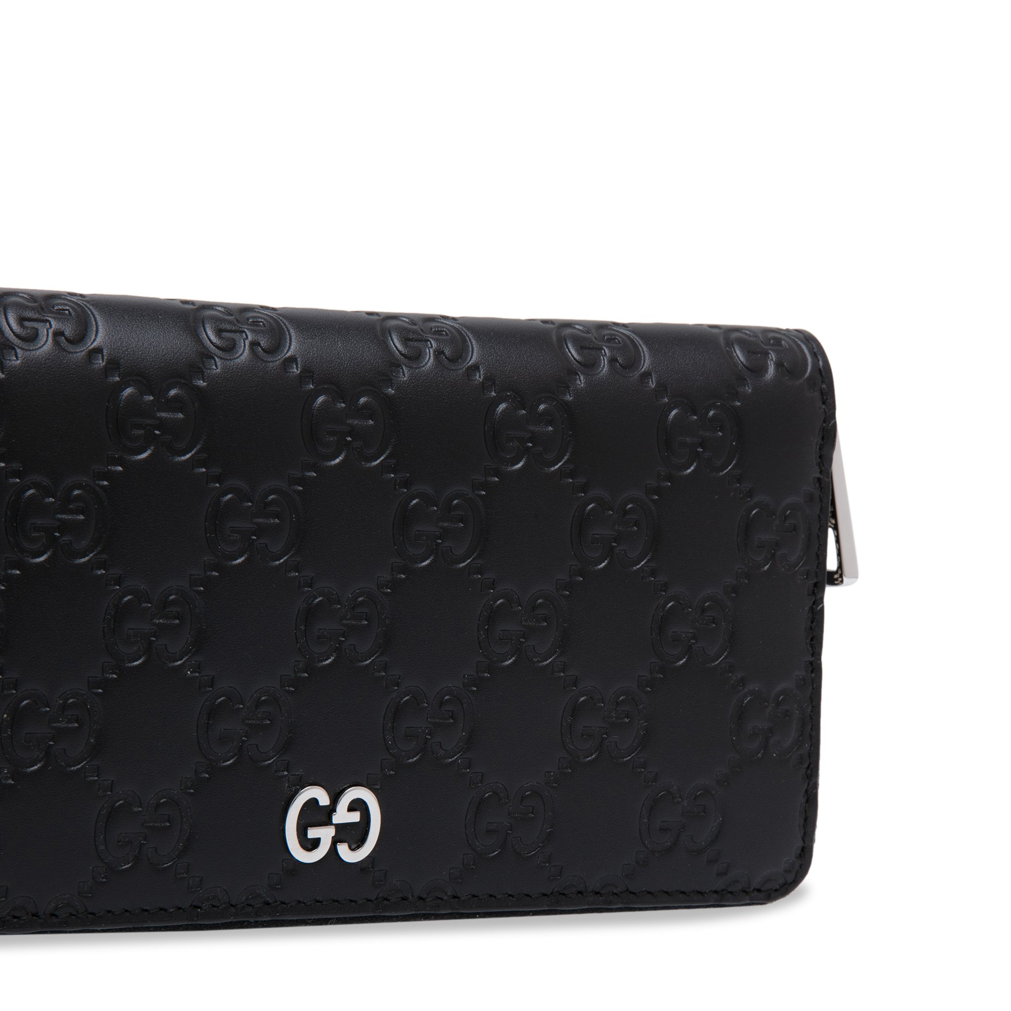 

Signature zip-around wallet, Black