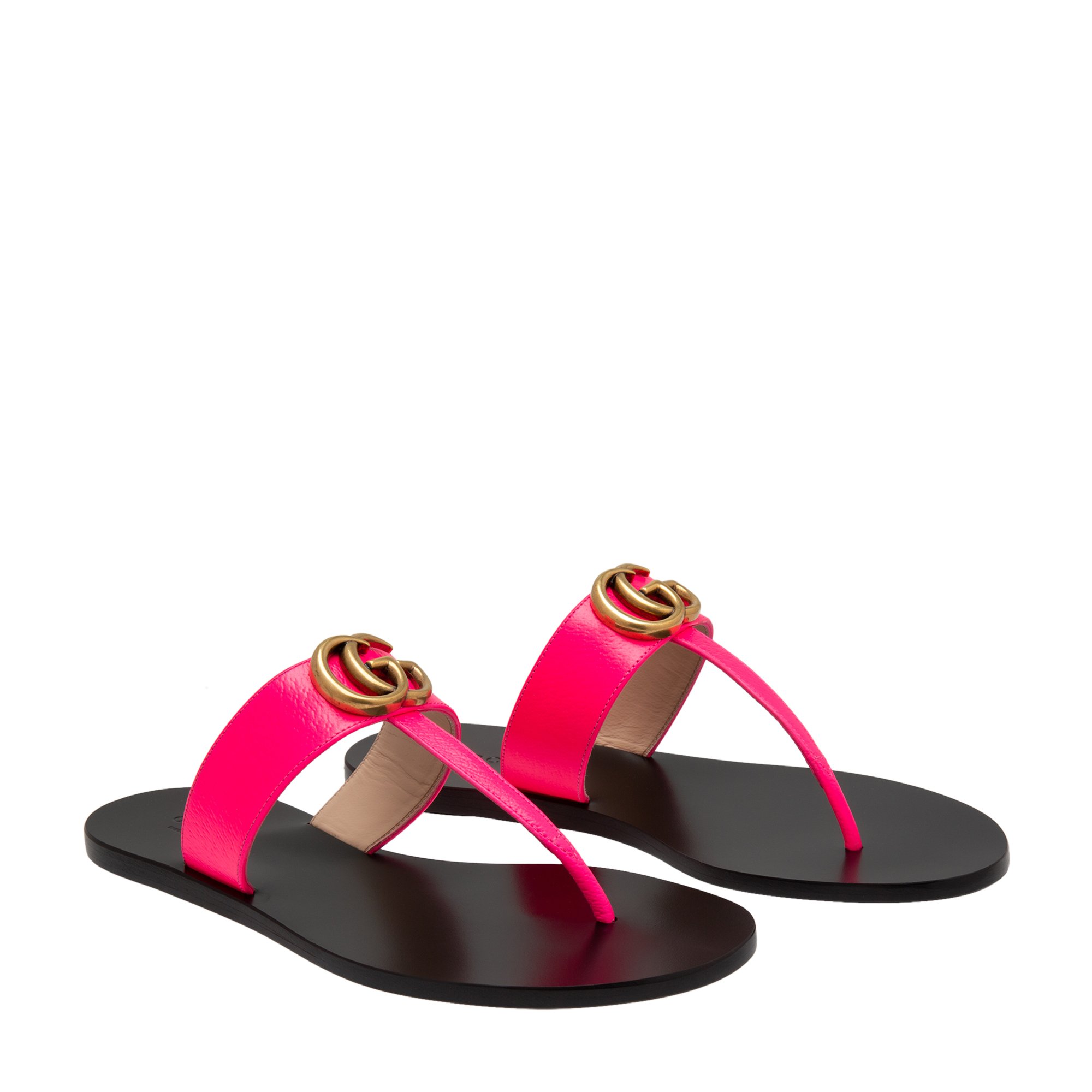 Gucci neon 2025 pink sandals