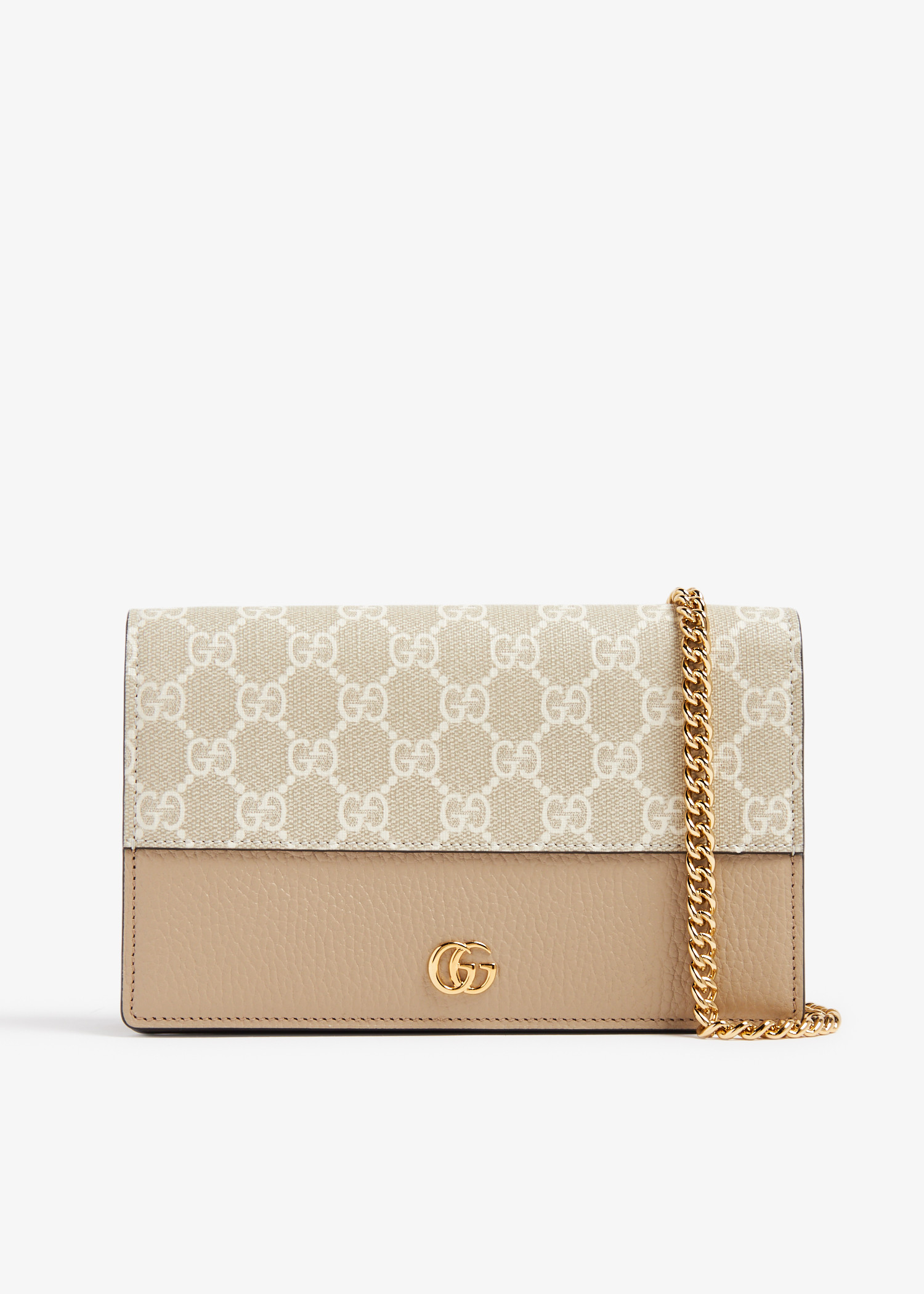 

GG Marmont mini chain bag, Beige