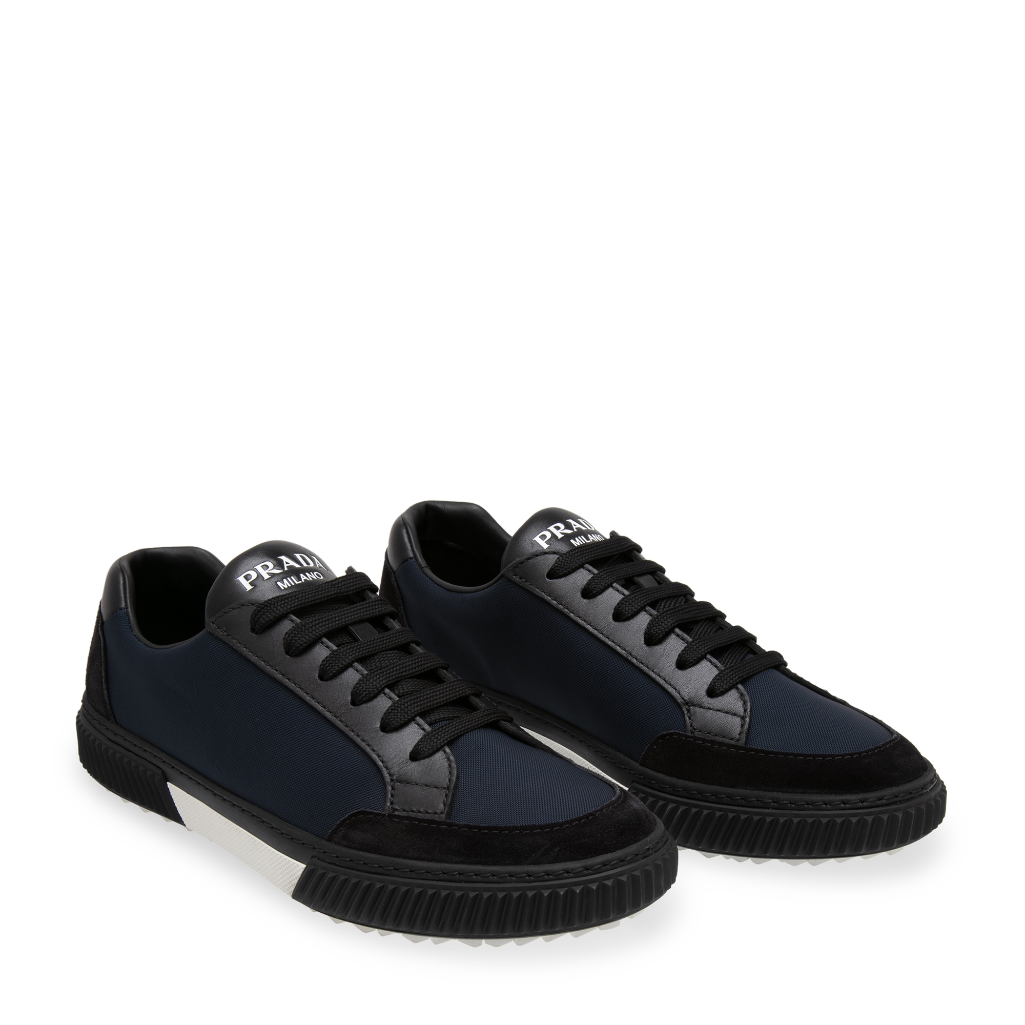 

Brushed leather sneakers, Blue