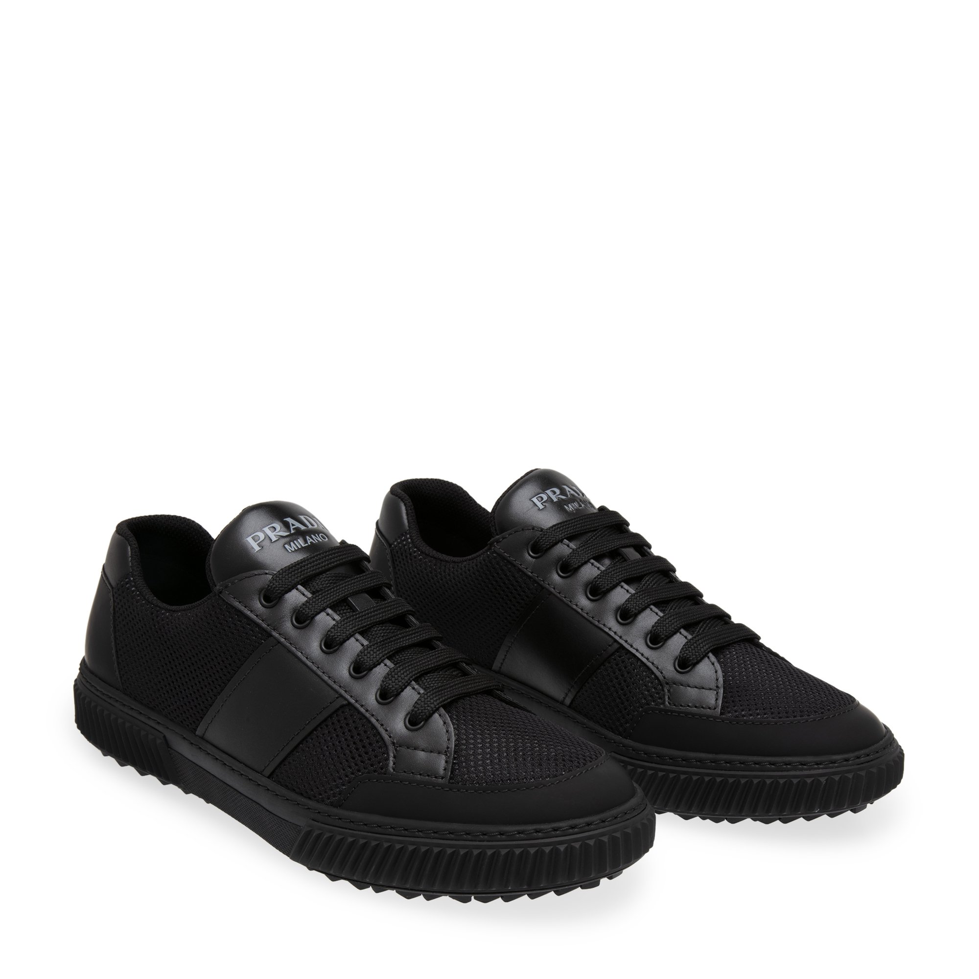 

Leather derby sneakers, Black