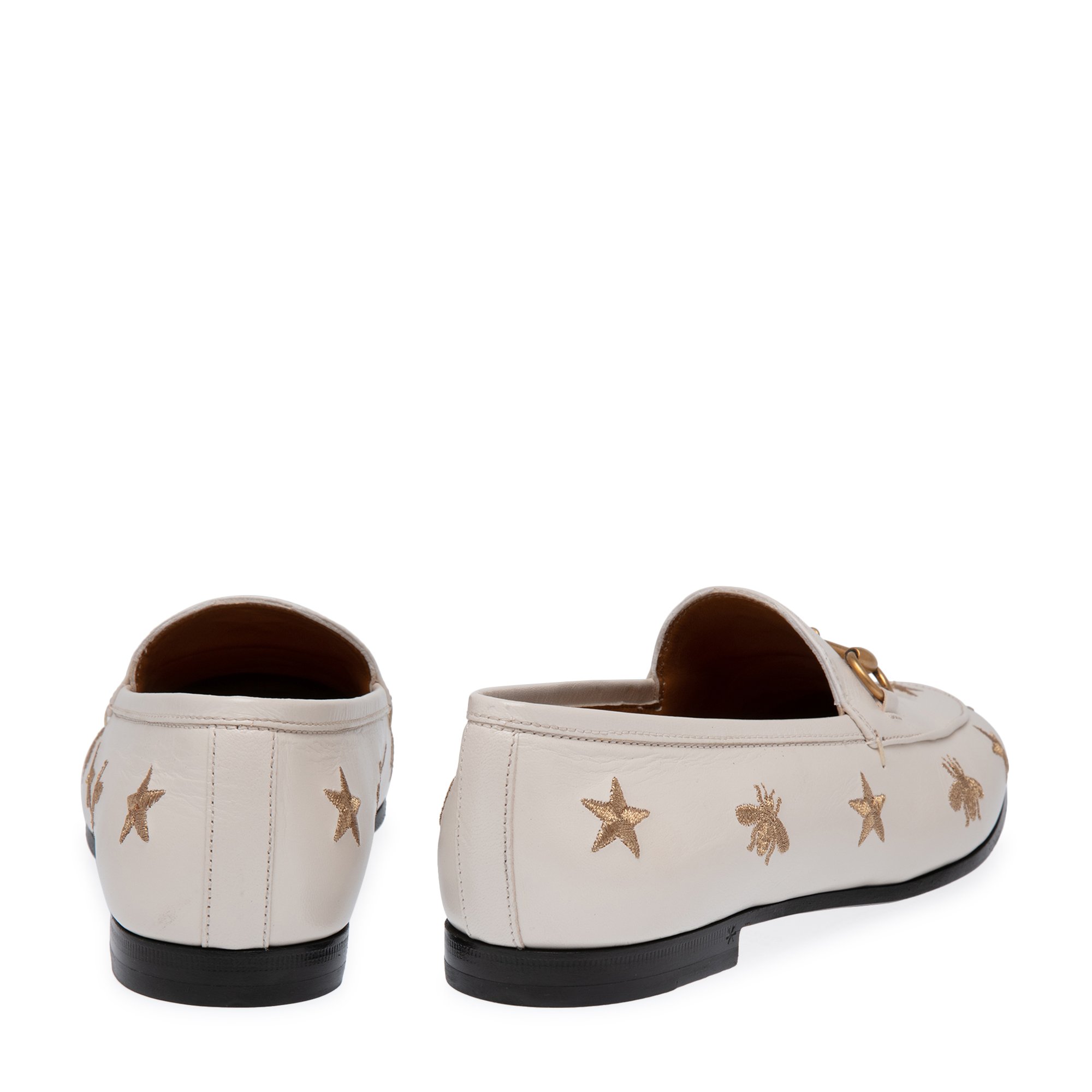 Gucci jordaan embroidered leather on sale loafer