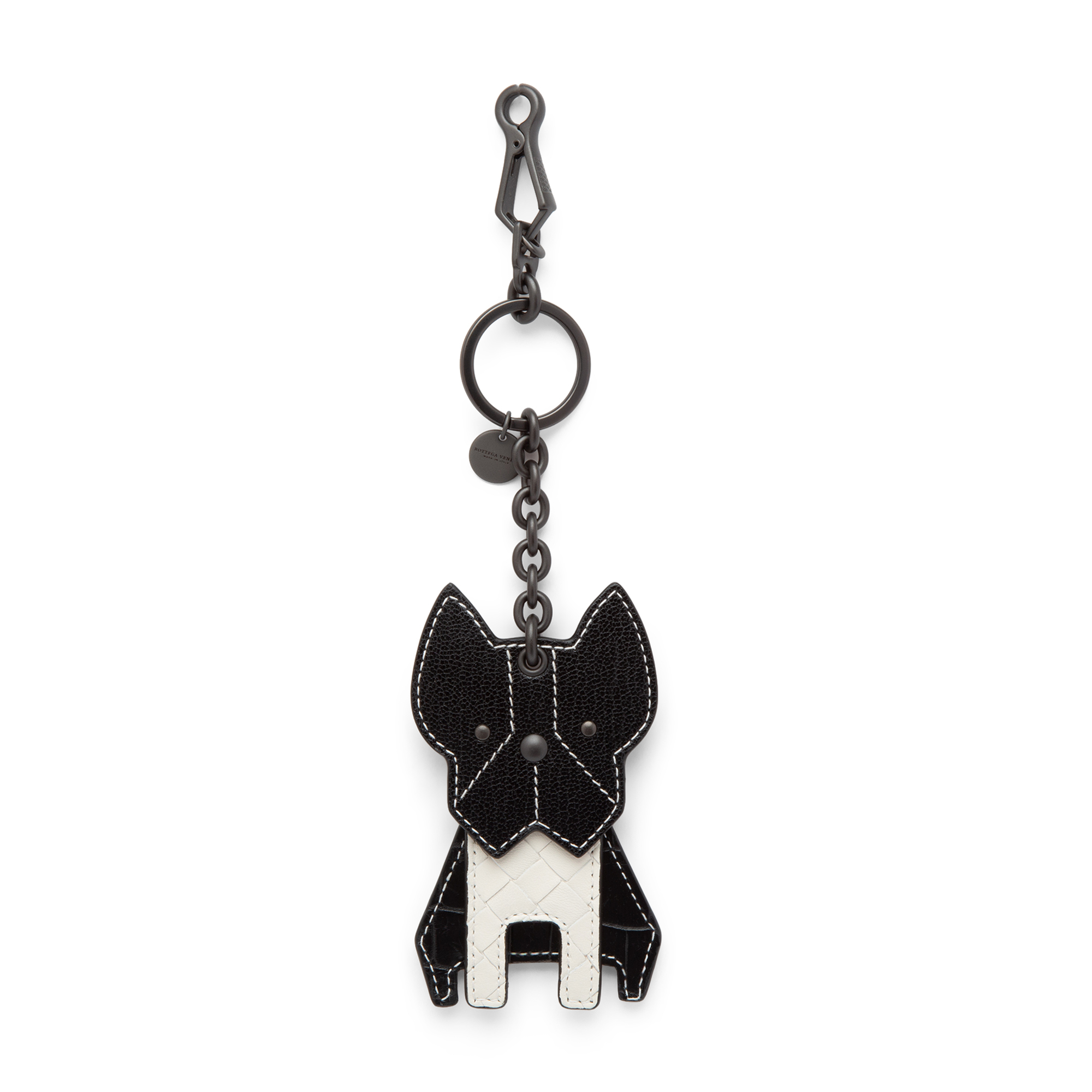 

Dog Intrecciato key charm, Multi-coloured