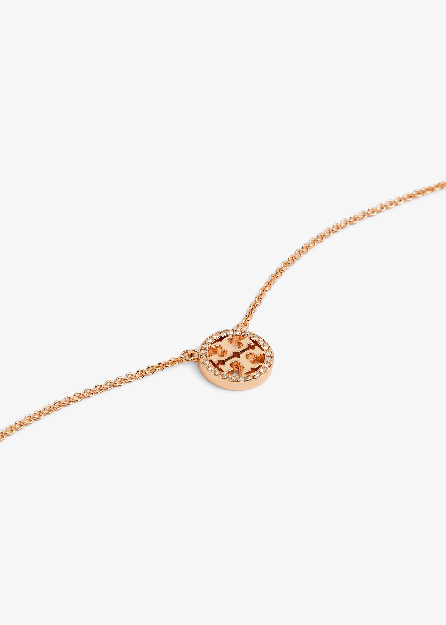 Tory Burch Miller pavé necklace for Women - Gold in UAE | Level Shoes