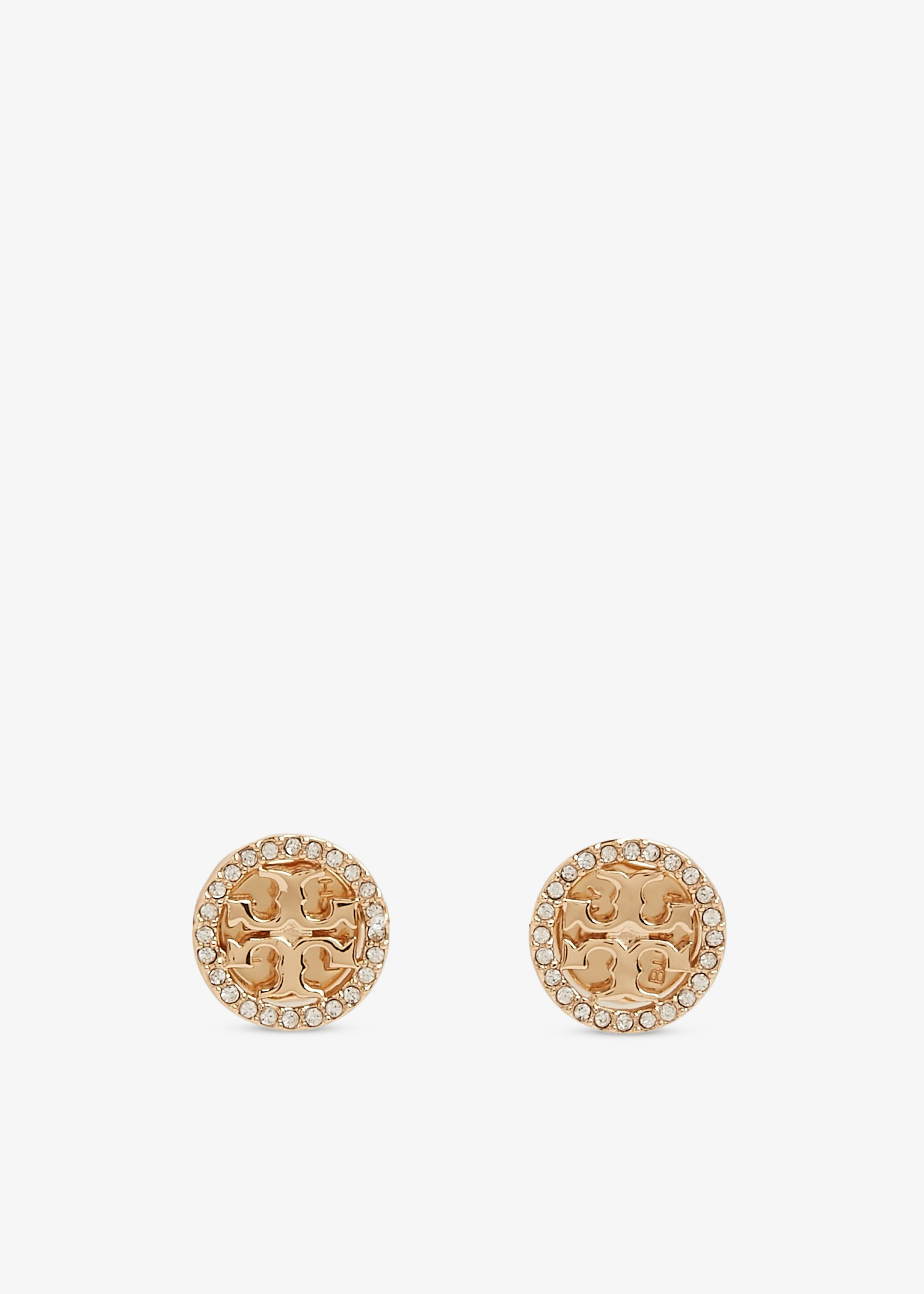 Tory Burch Crystal logo earrings for Women - Gold in Bahrain