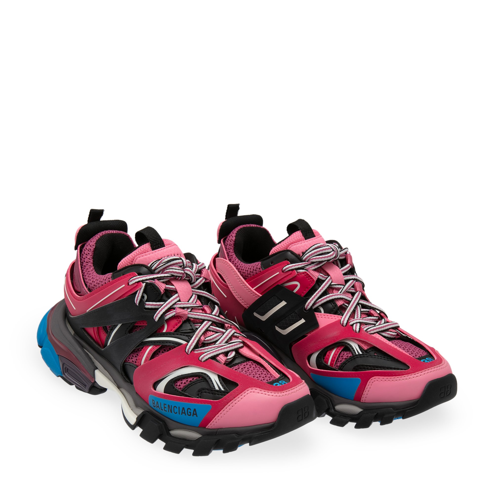 Balenciaga track sneakers store pink and blue