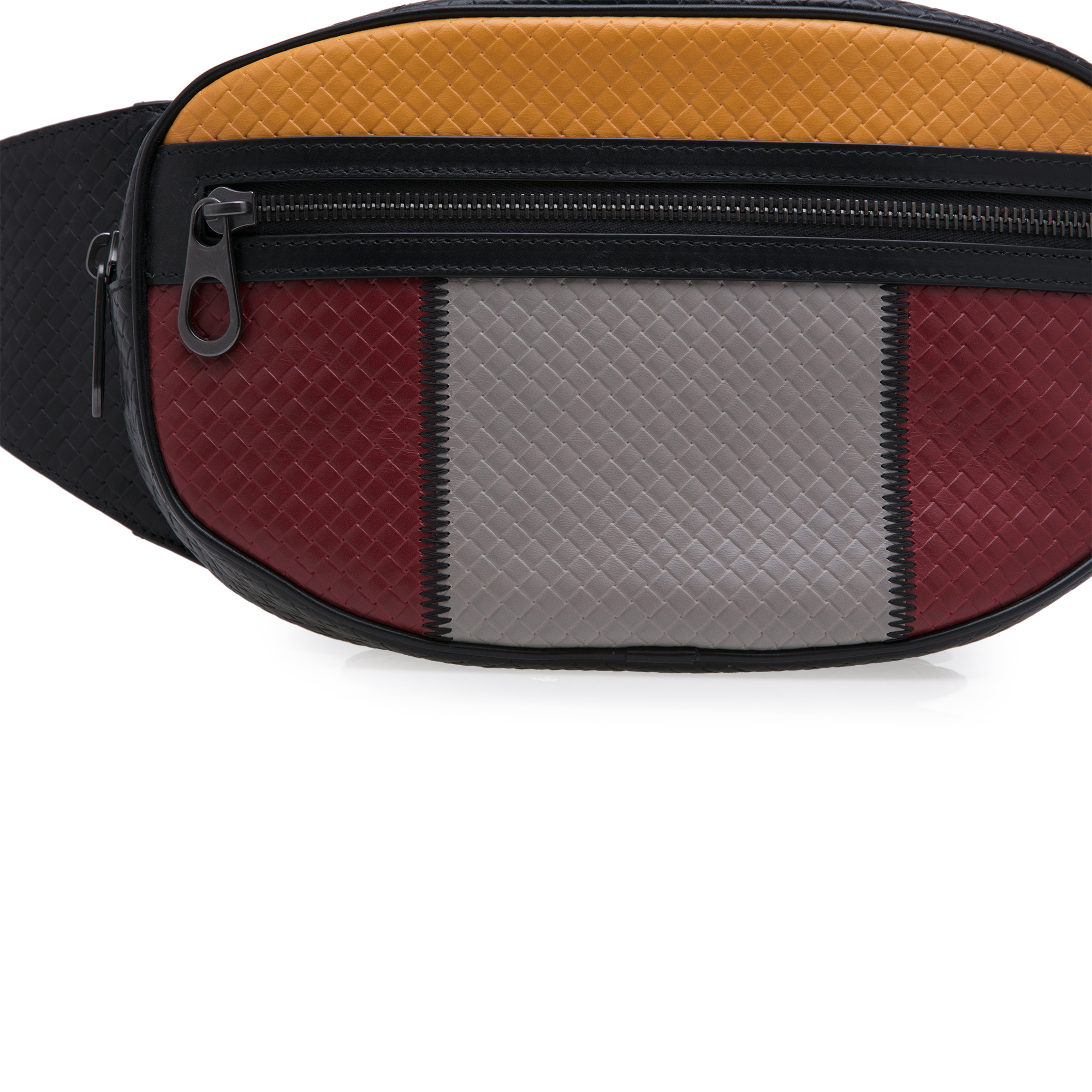 

Micro-intrecciato embossed belt bag, Multi-coloured