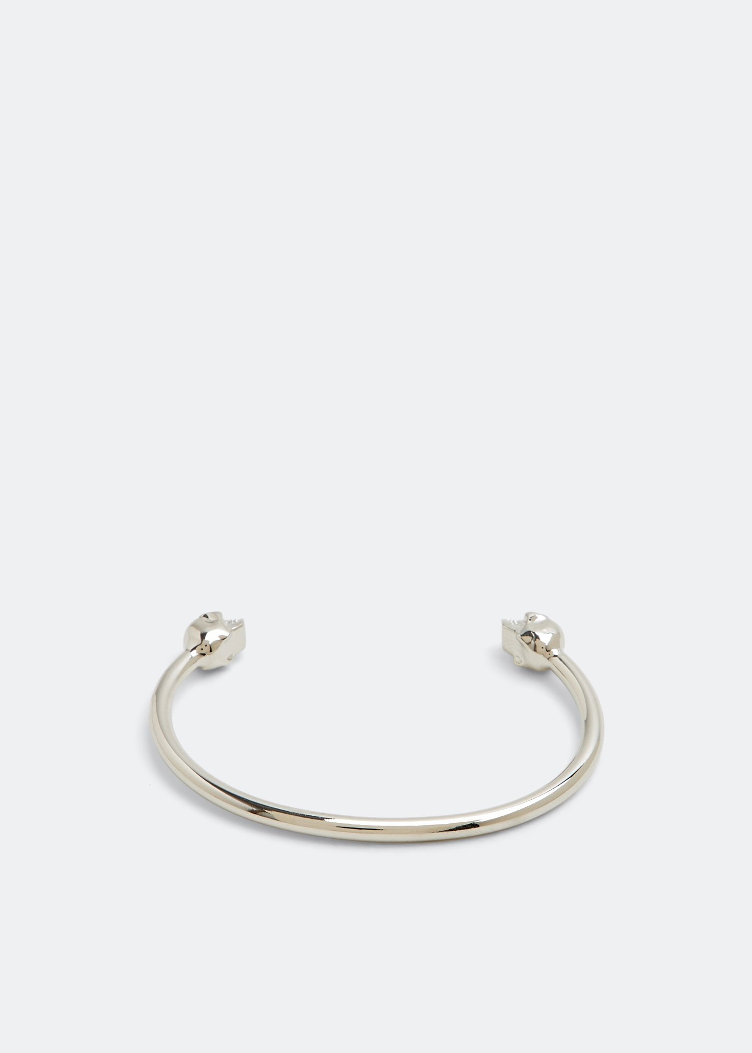 Alexander mcqueen thin hot sale twin skull bracelet