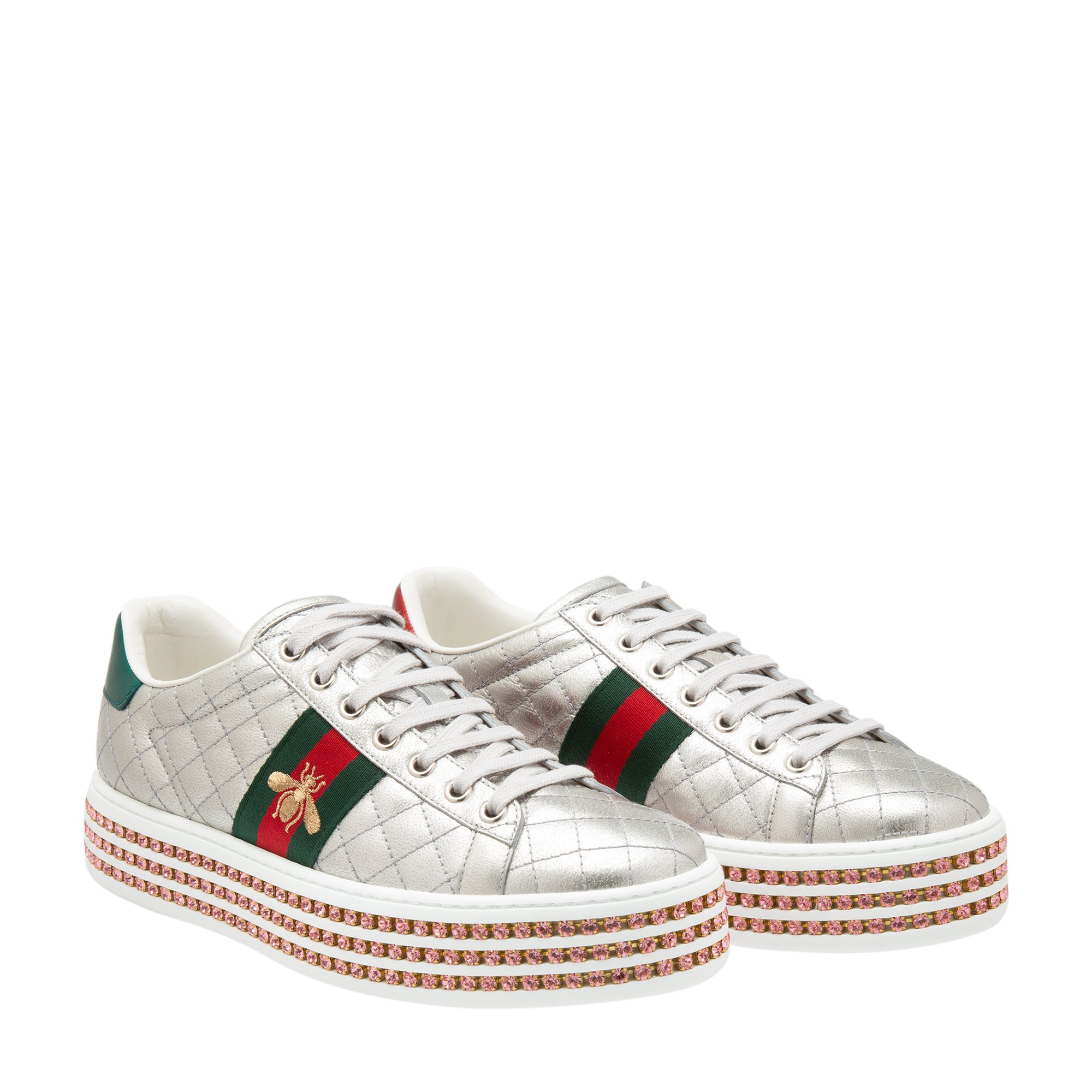 Gucci silver deals ace sneakers