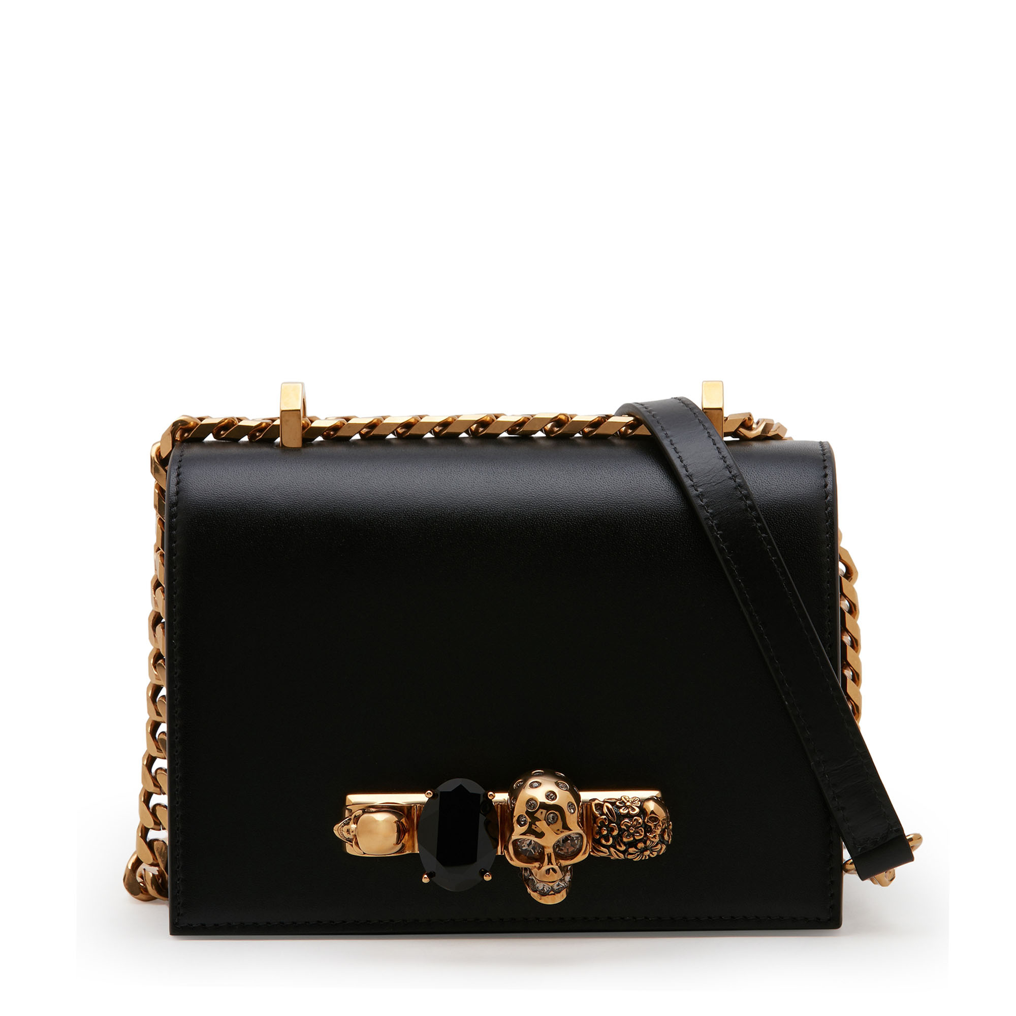 

Jewelled shoulder bag, Black