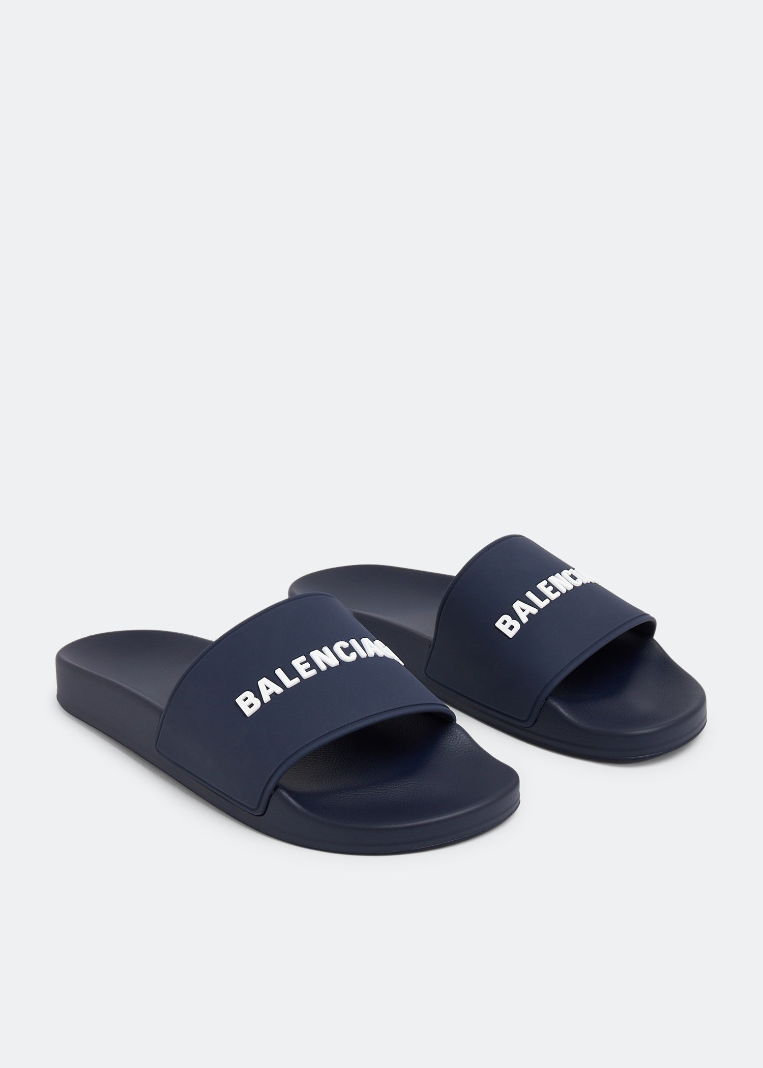 Balenciaga Pool rubber slides for Men Blue in UAE Level Shoes