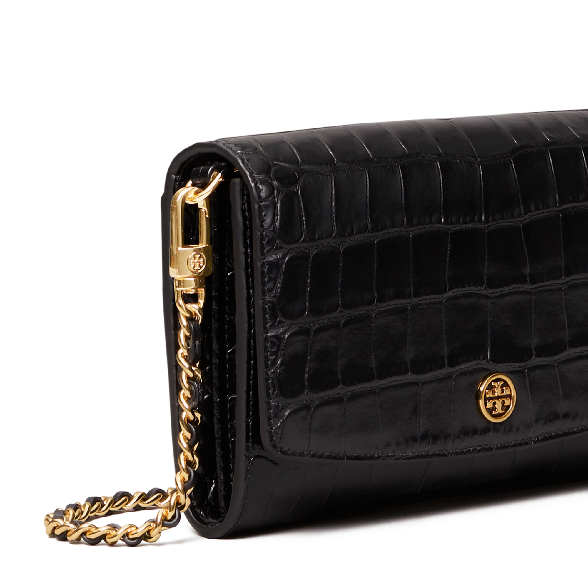 

Robinson embossed chain wallet, Black