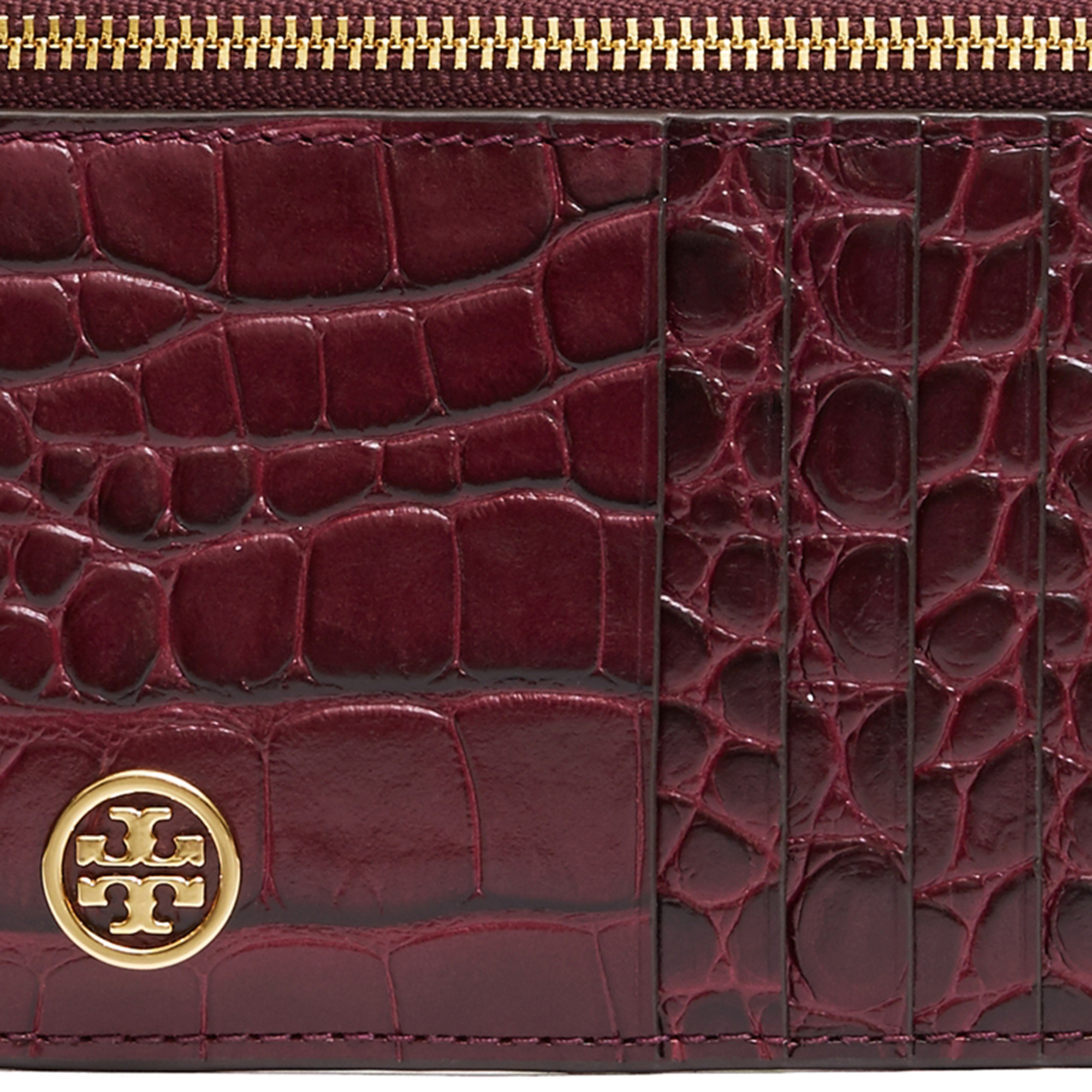 

Robinson top-zip card case, Burgundy