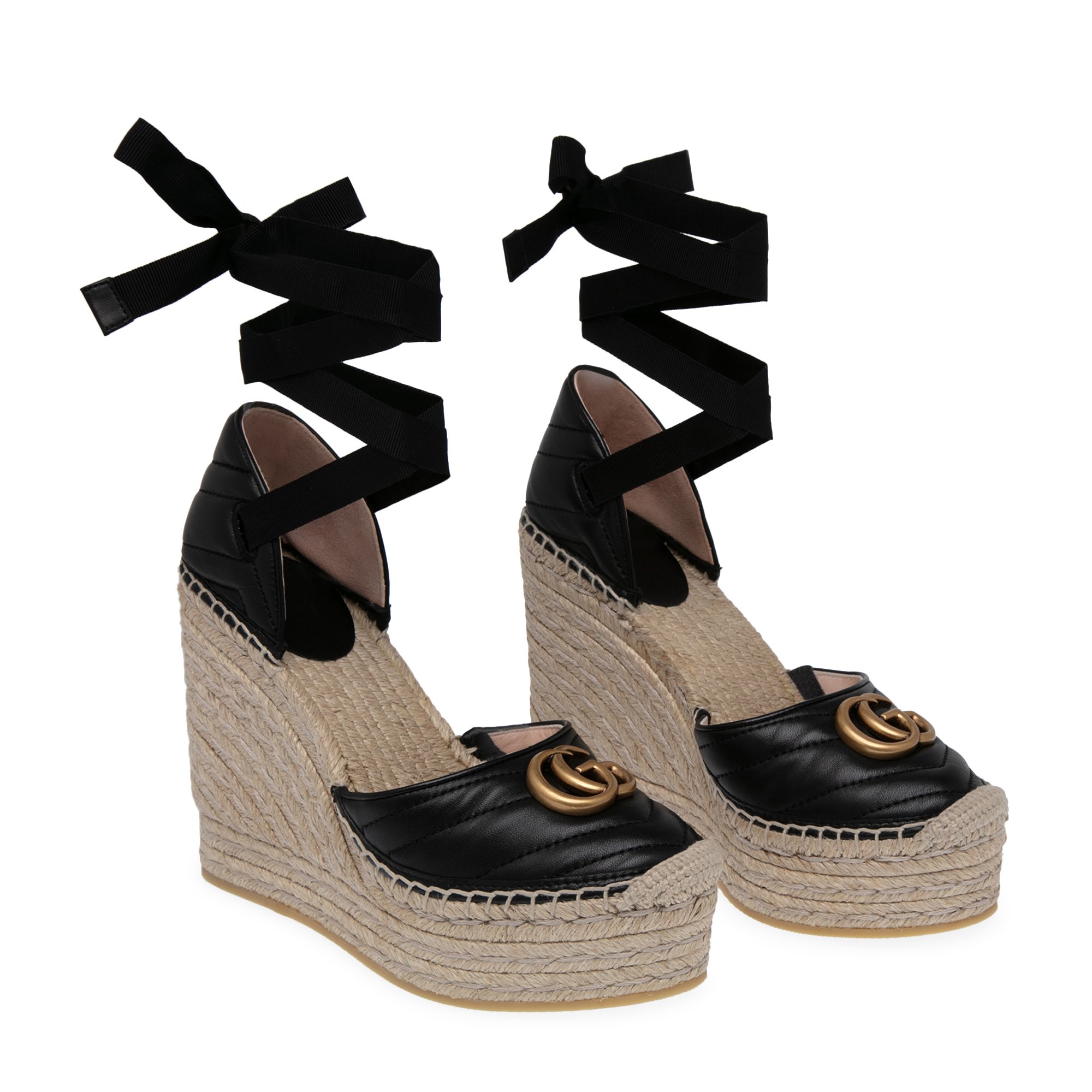 Gucci black sale wedges