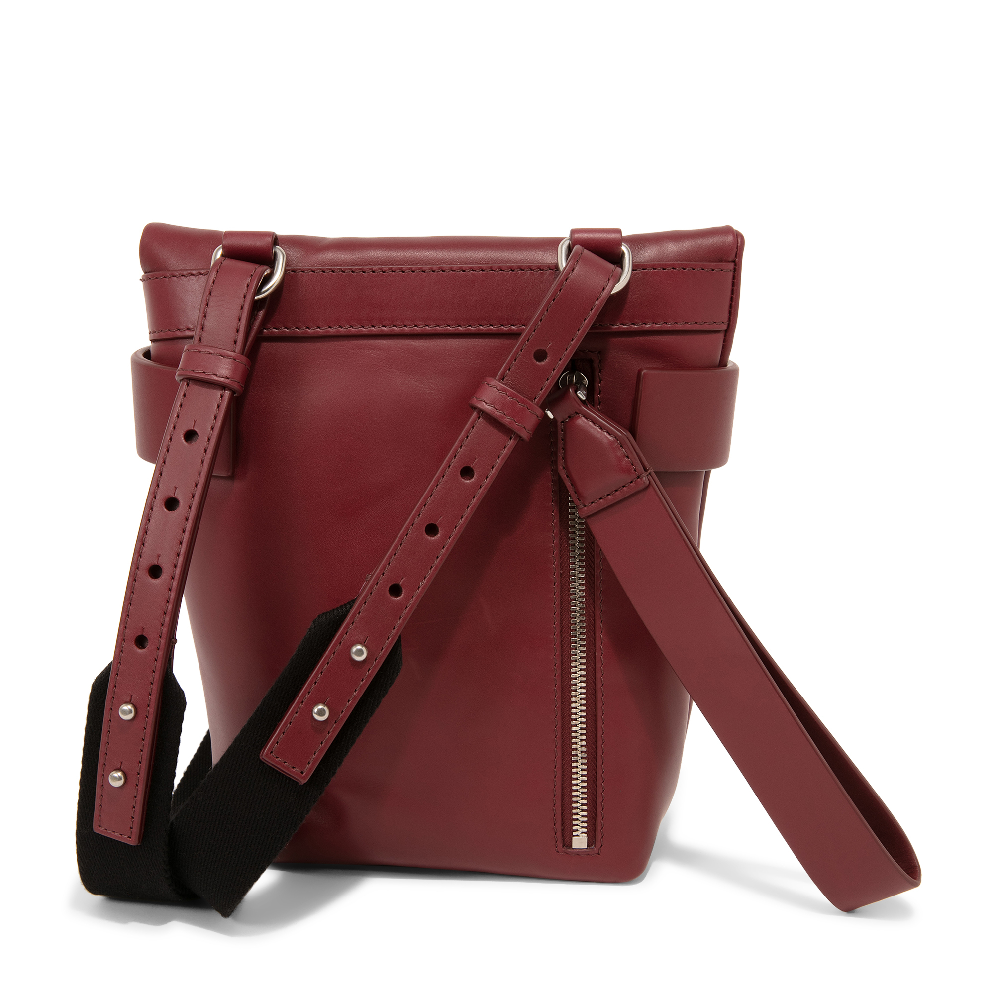 

Leather fold-over crossbody bag, Red