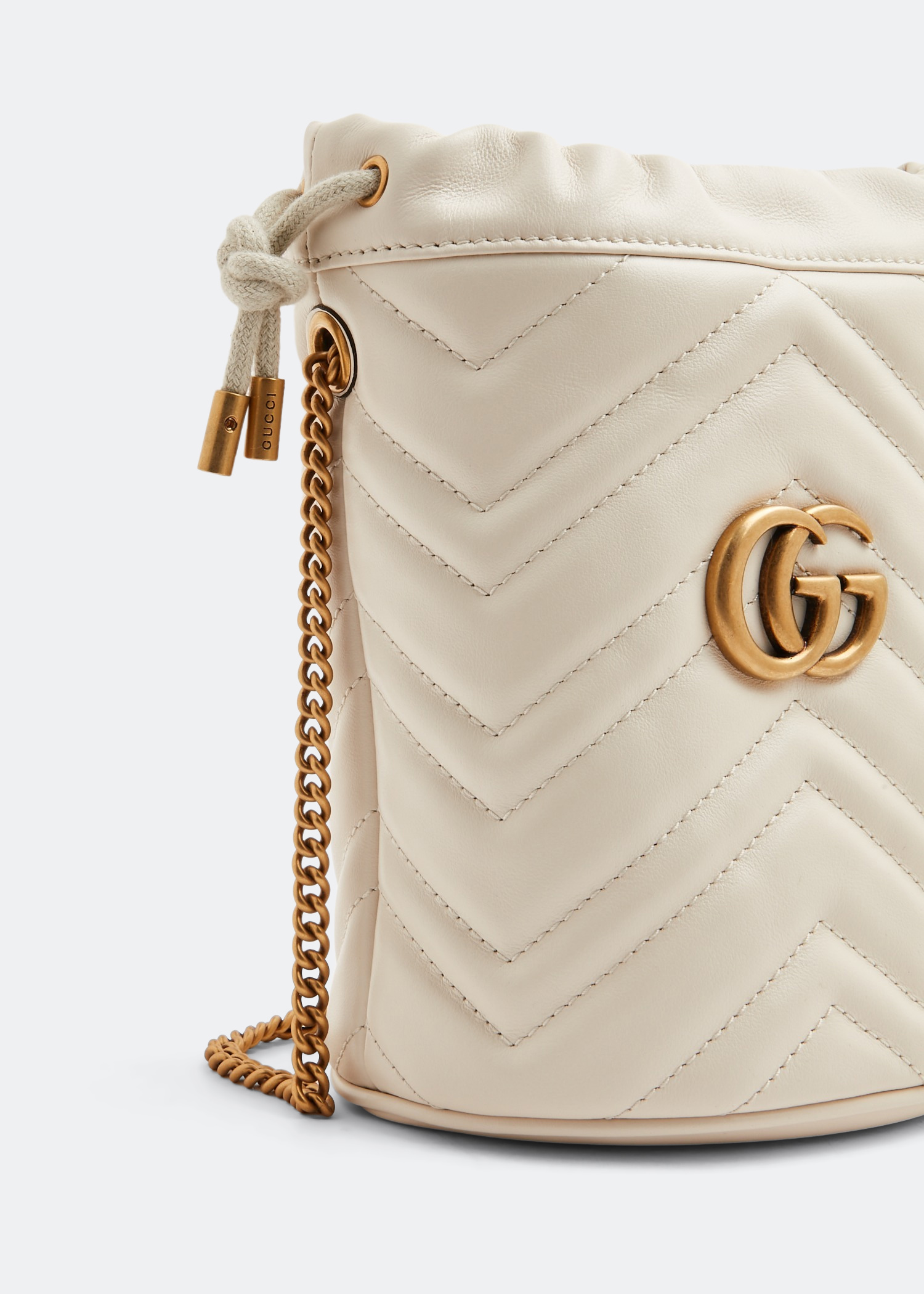 Gucci mini best sale bucket bag white