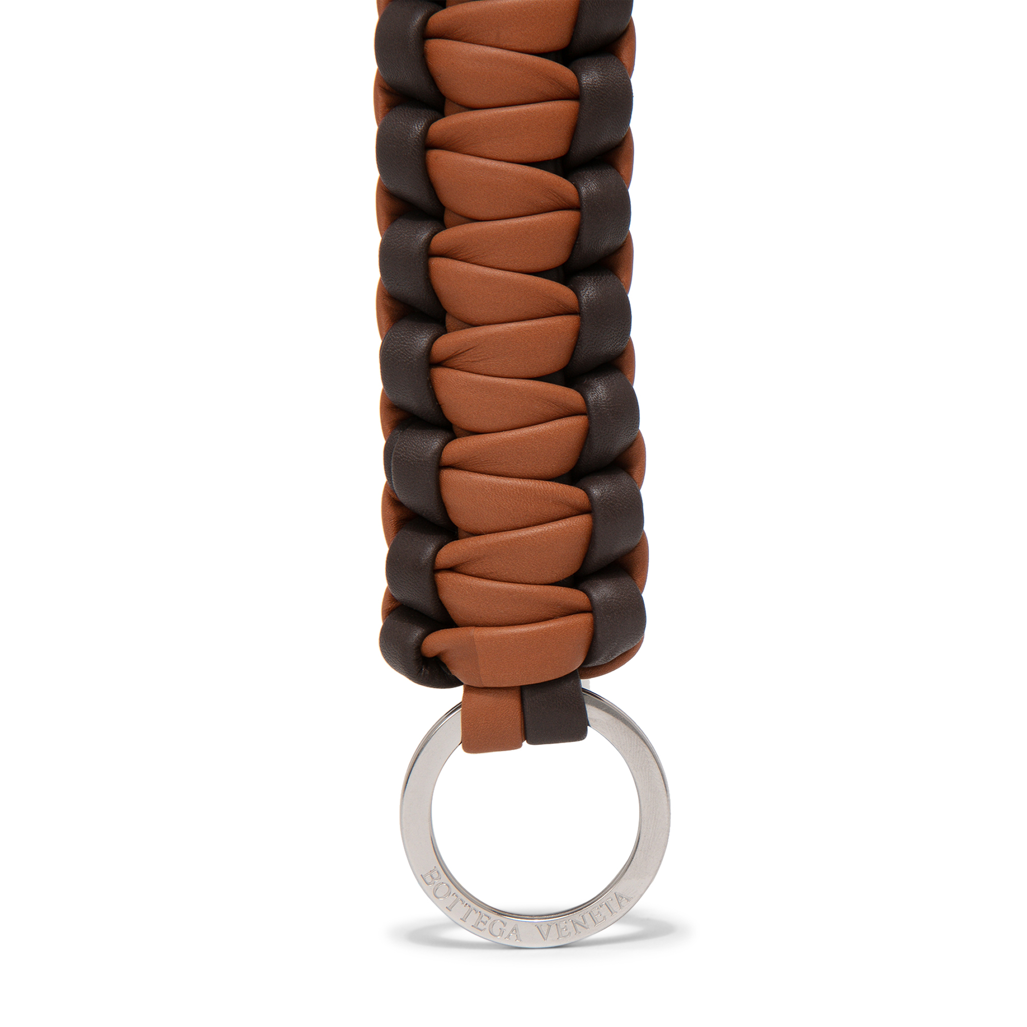 

Bi-colour key ring, Brown