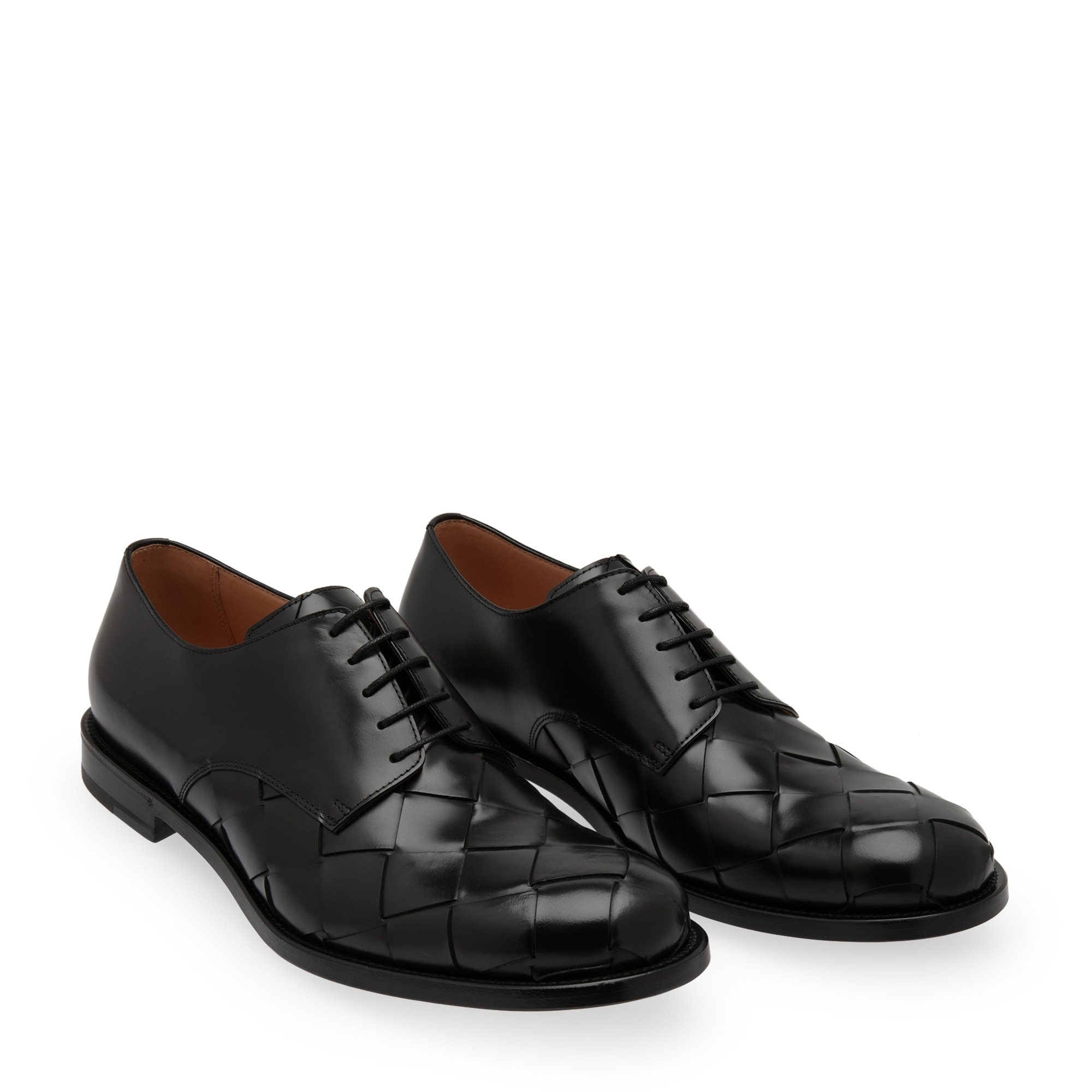 

Leather oxford lace-up shoes, Black