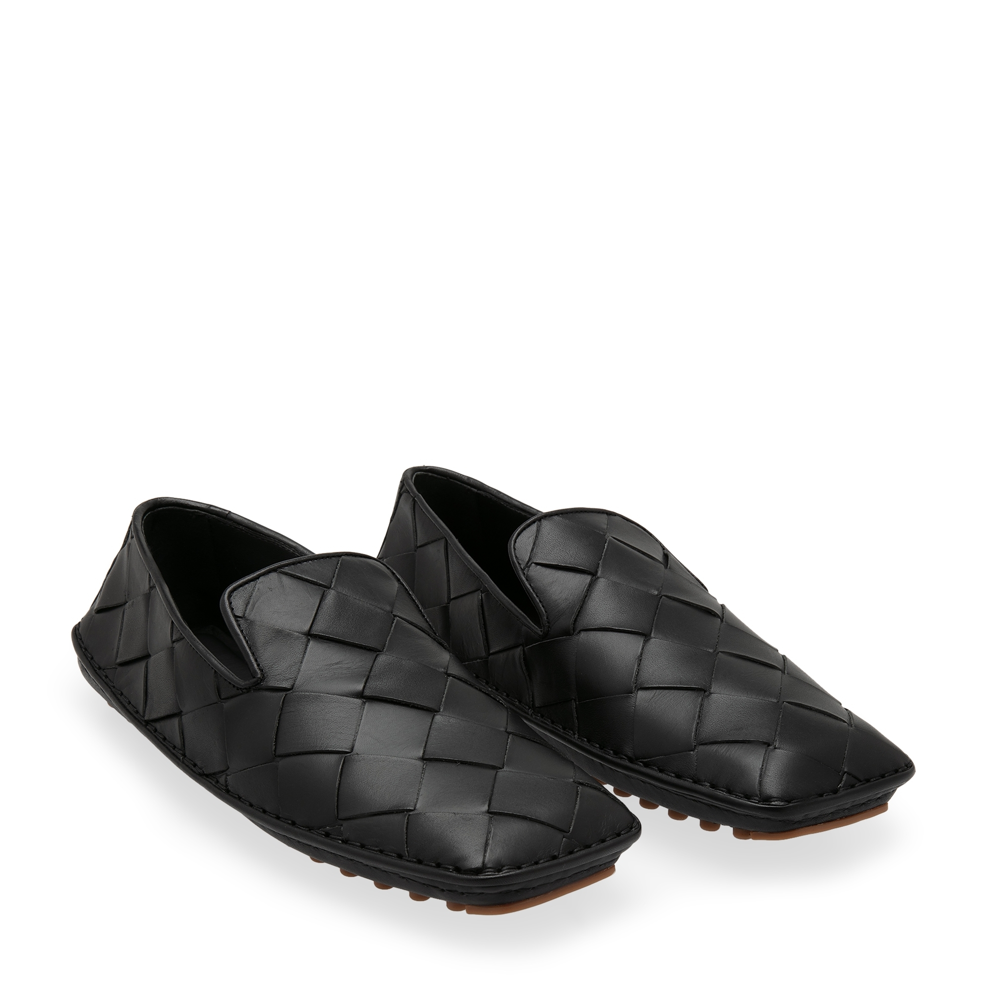 

Intrecciato leather loafers, Black