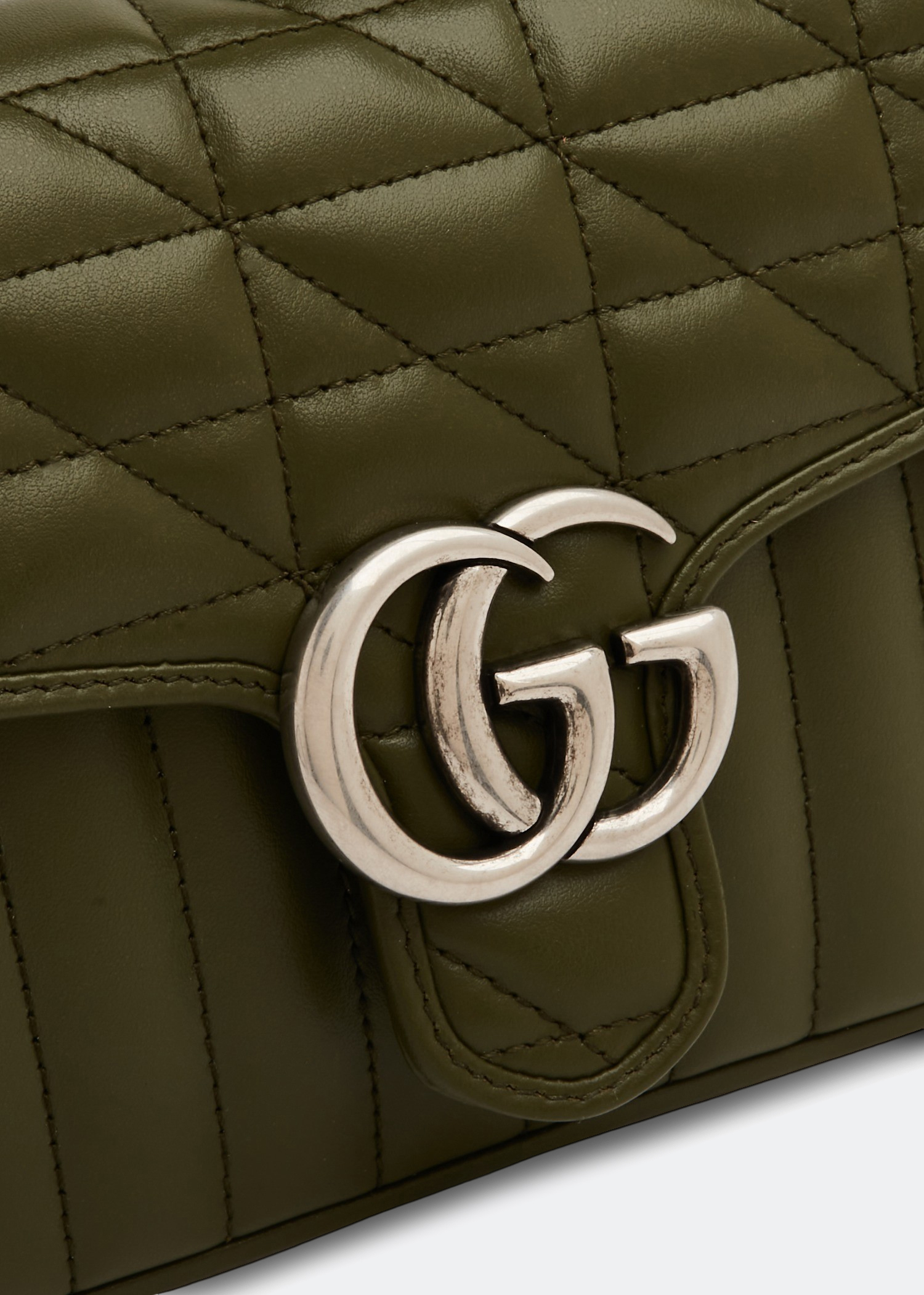 

GG Marmont mini top handle bag, Green