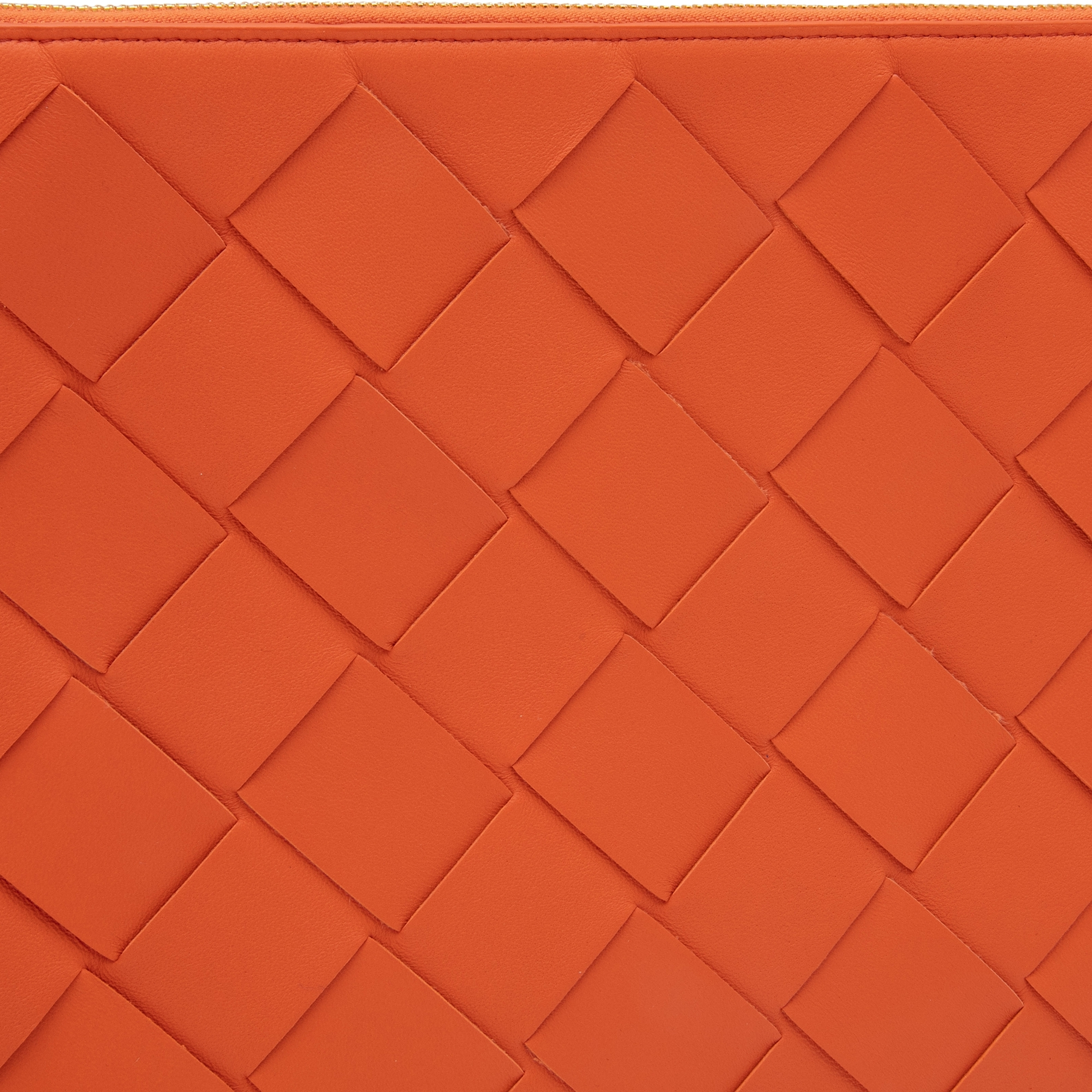 

Intrecciato nappa pouch, Orange