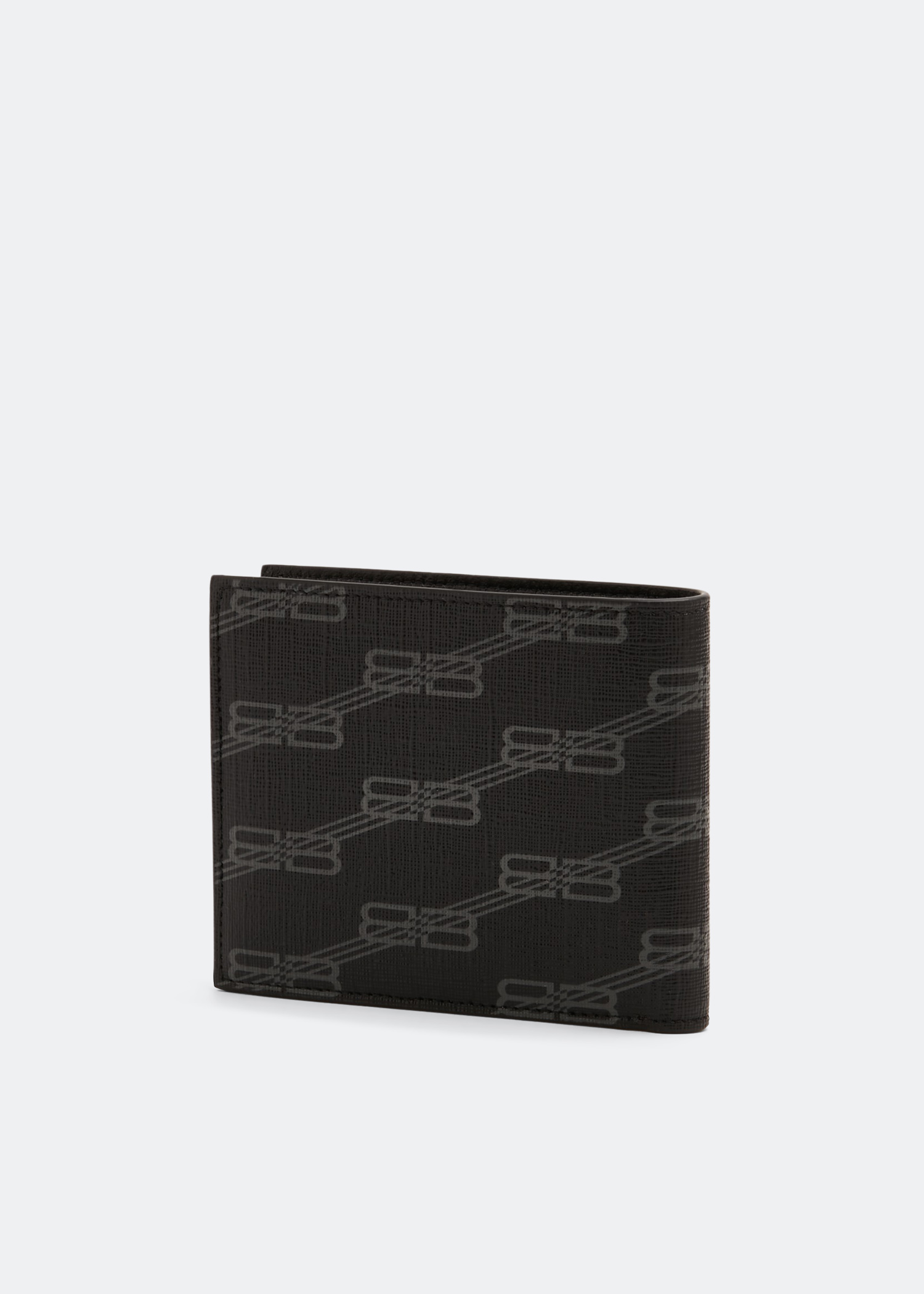 Men's Signature Square Folded Wallet Bb Monogram Coated Canvas in