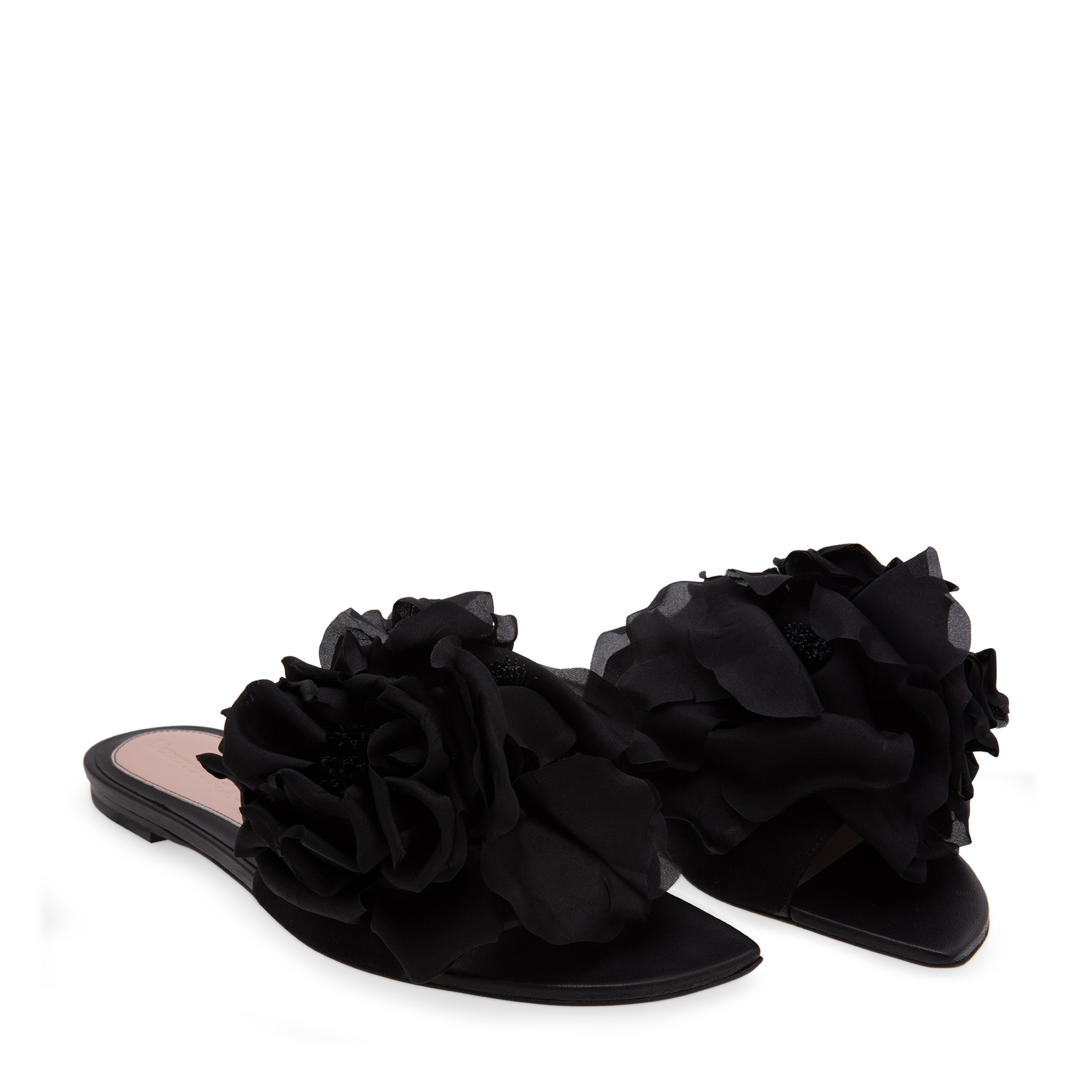 

Ruffle sandals, Black