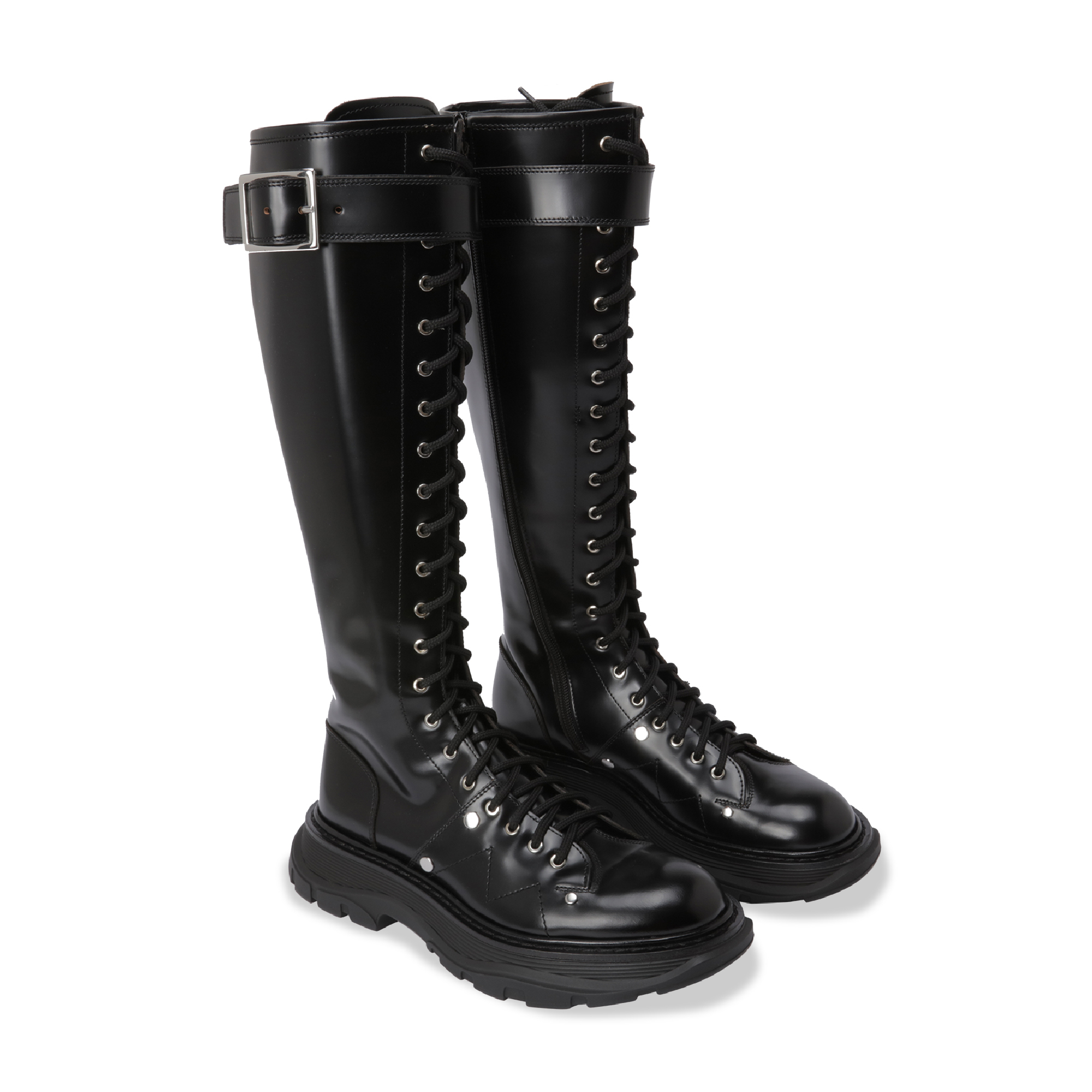 

Tread lace-up boots, Black