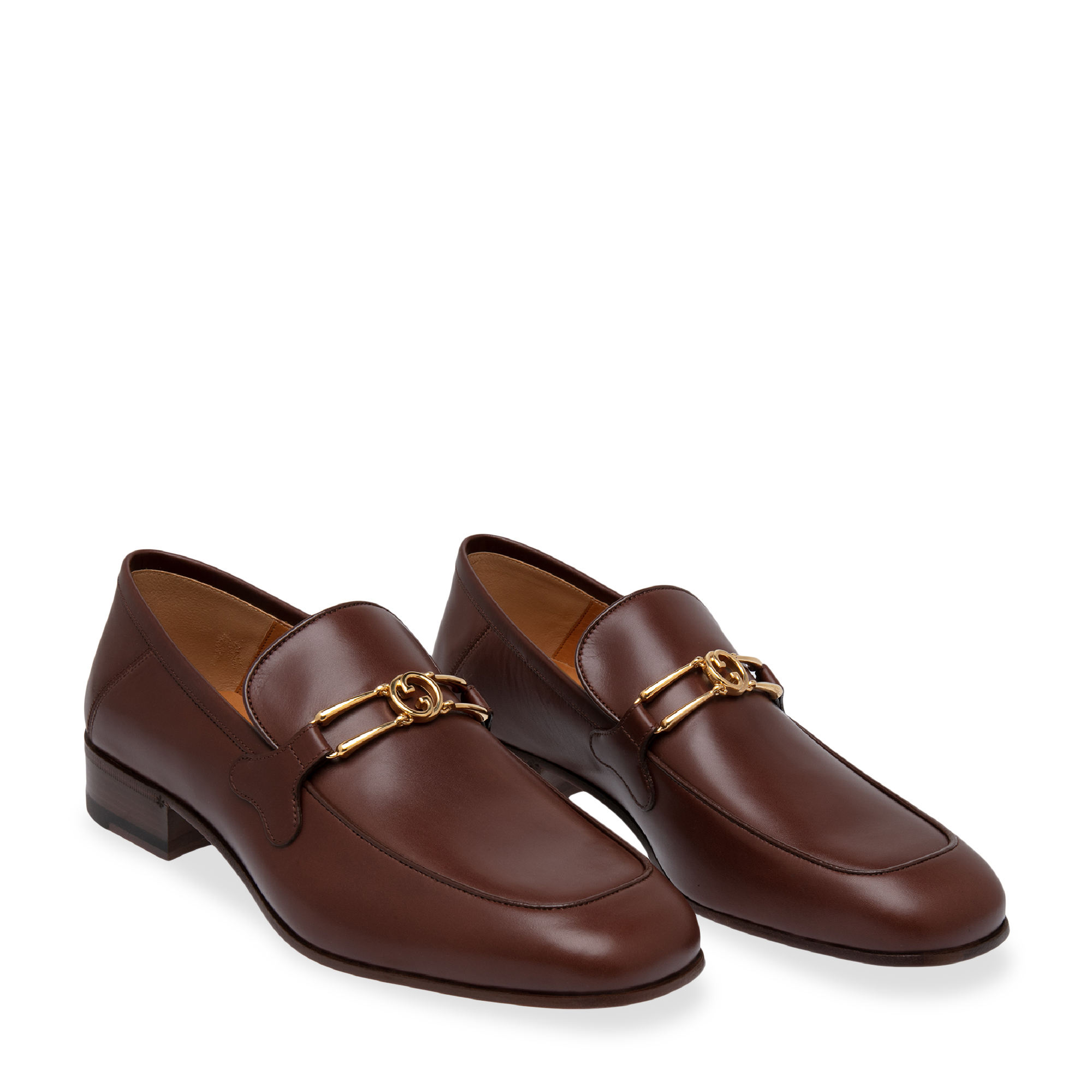 

Interlocking G leather loafers, Brown