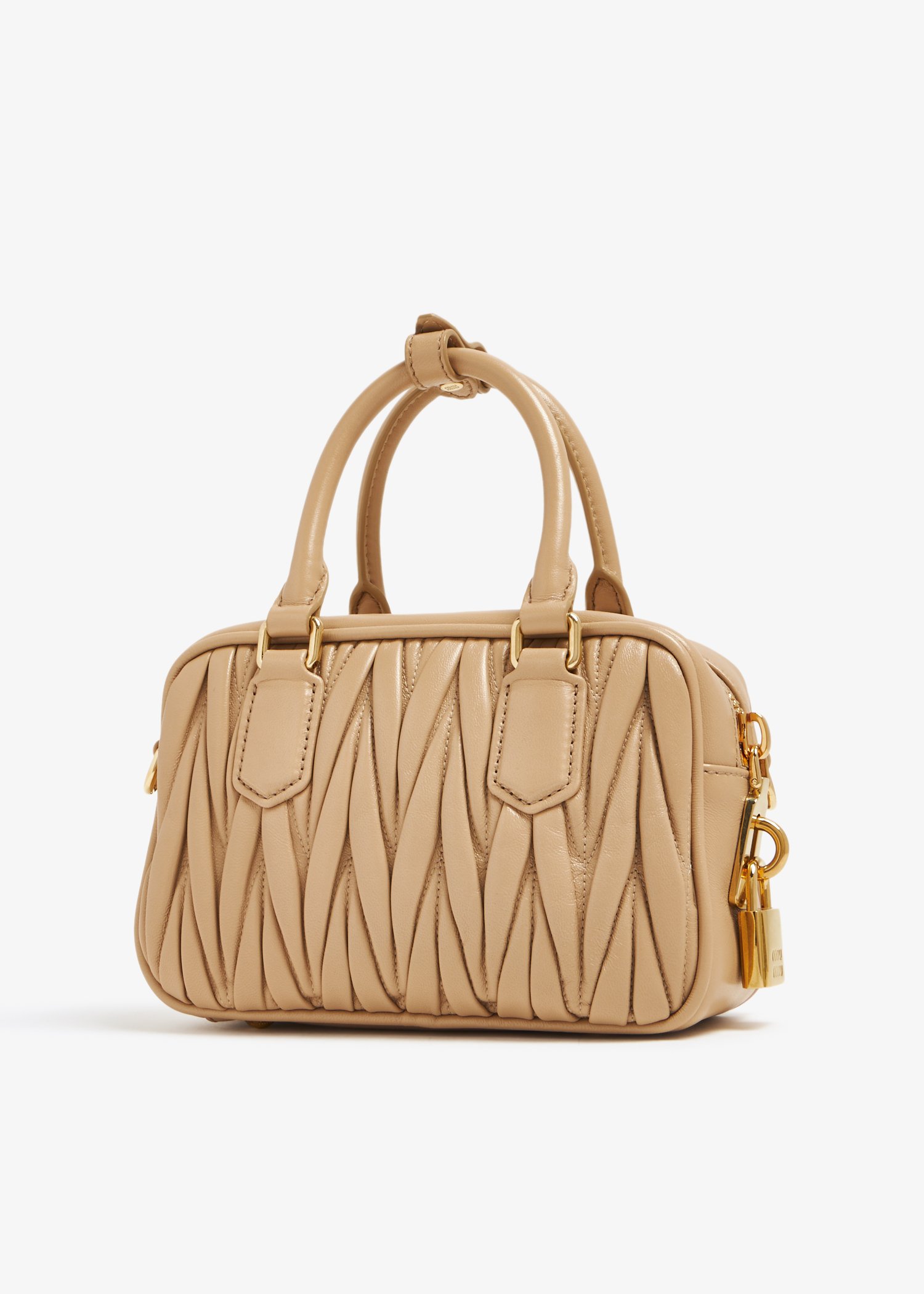 Miu Miu Matelassé leather top handle bag for Women - Beige in UAE