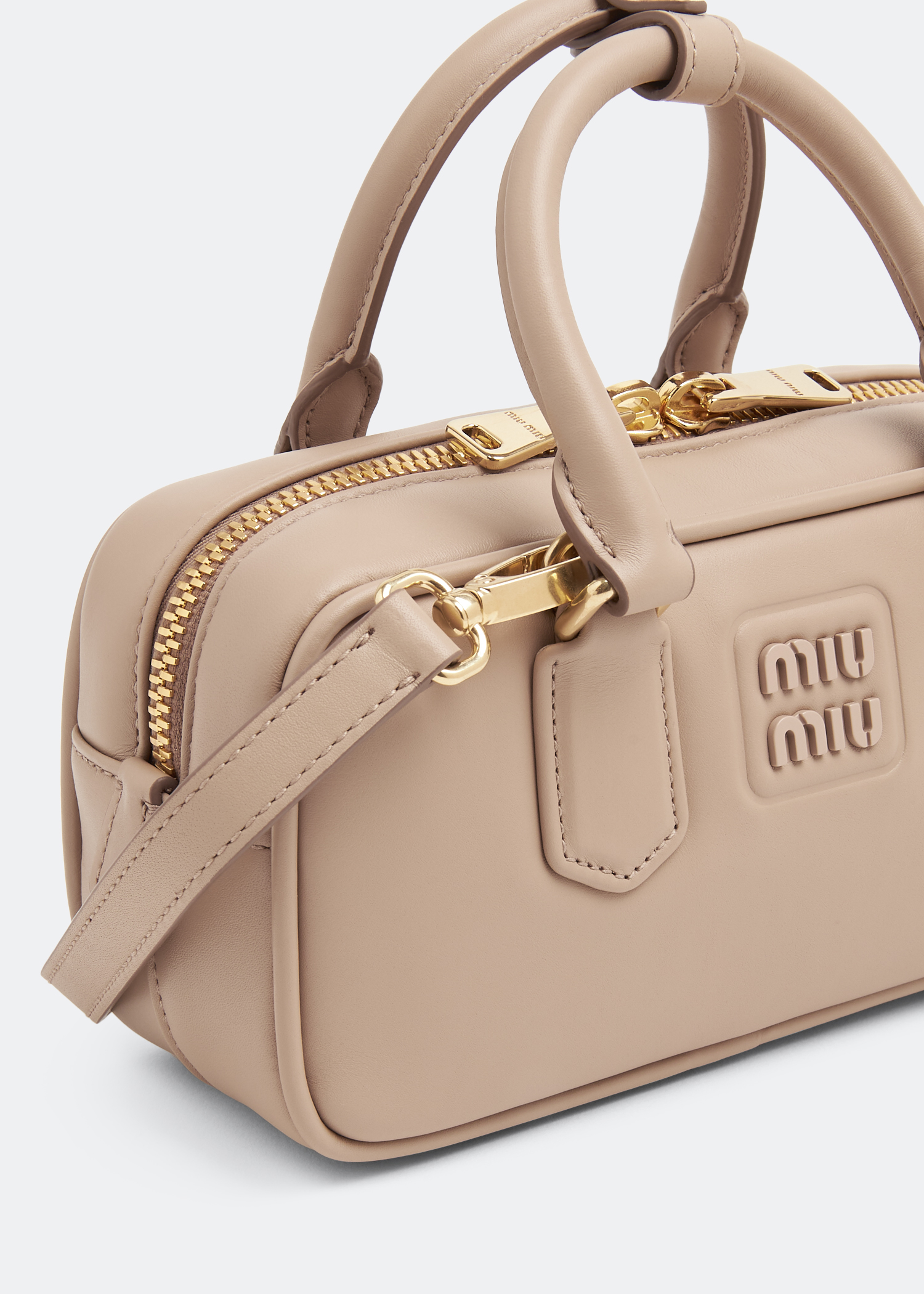 

Arcadie leather bag, Beige