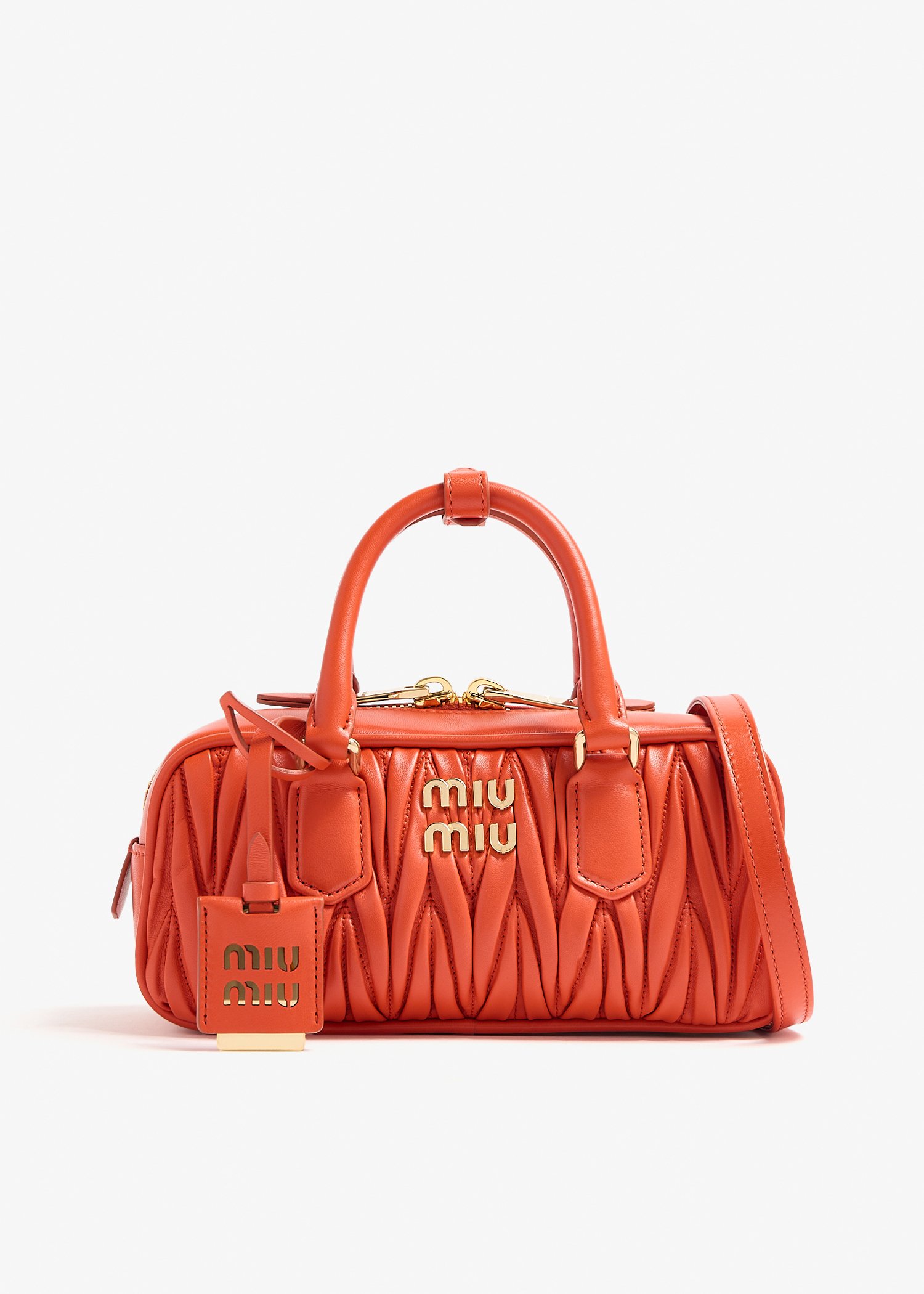 

Arcadie matelassé leather bag, Orange