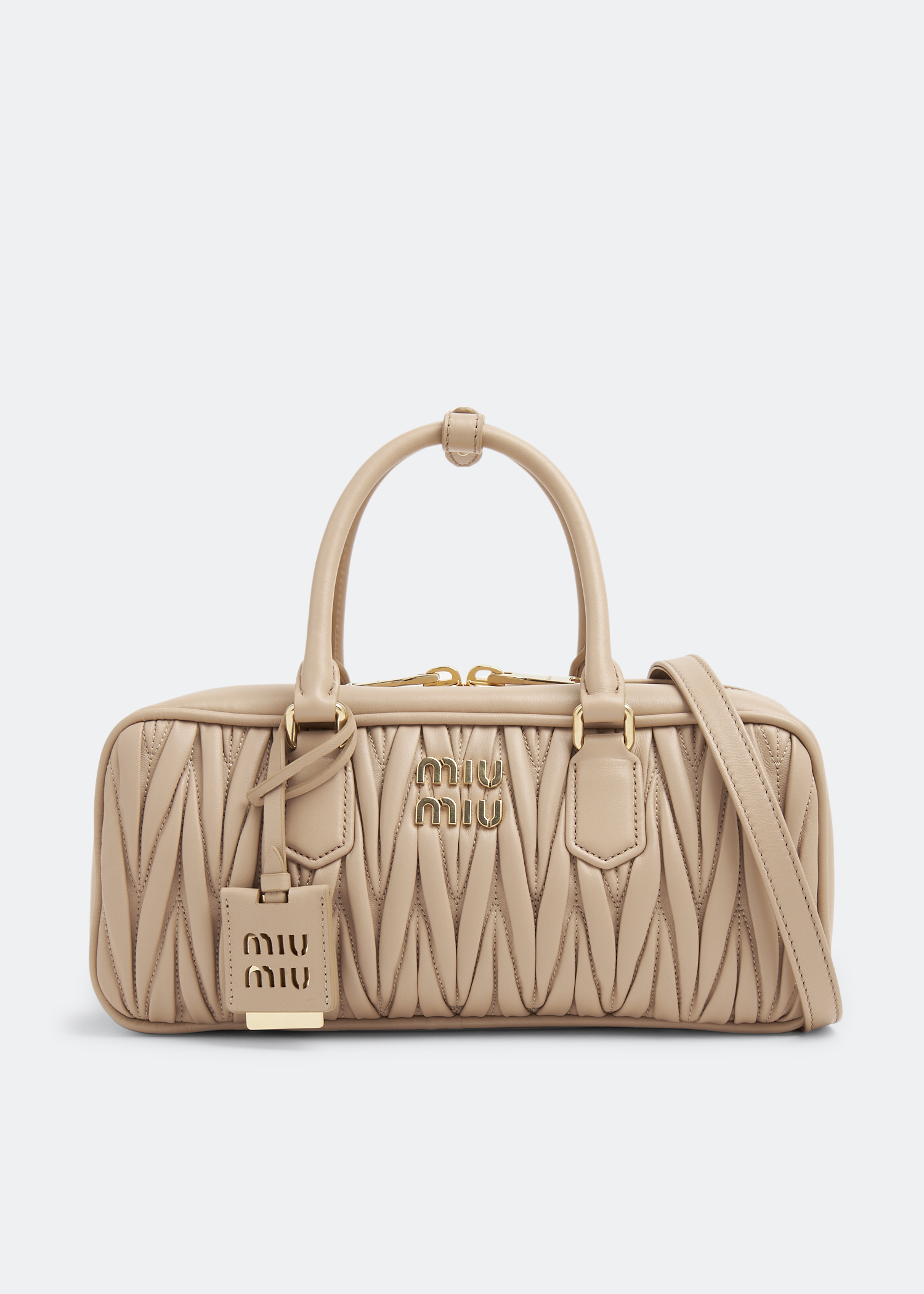 

Arcadie matelassé leather bag, Beige