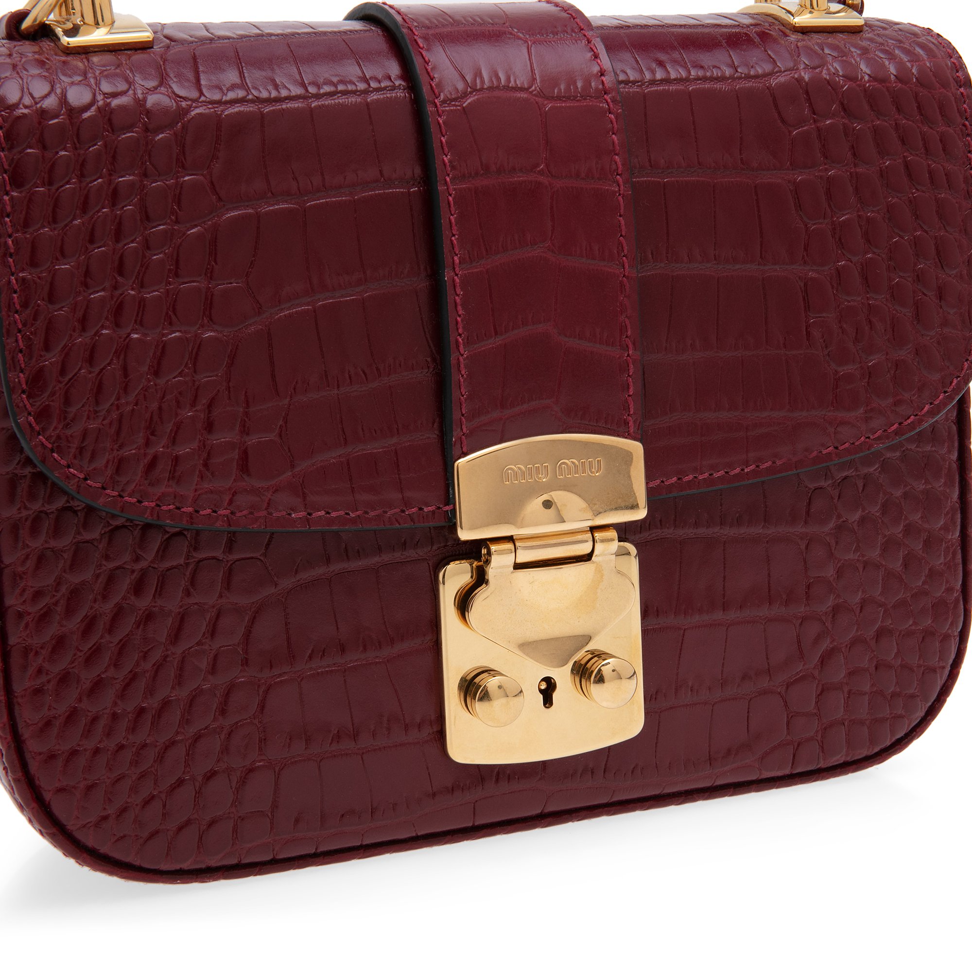 

Crocodile leather bag, Red