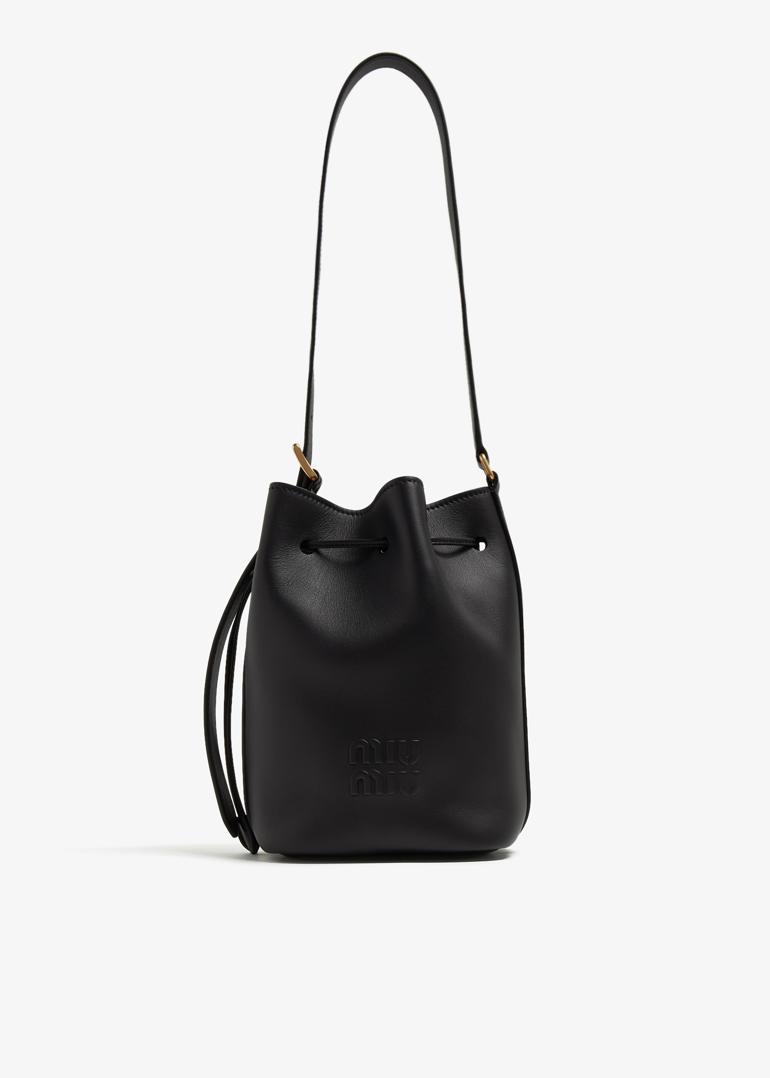 

Leather bucket bag, Black