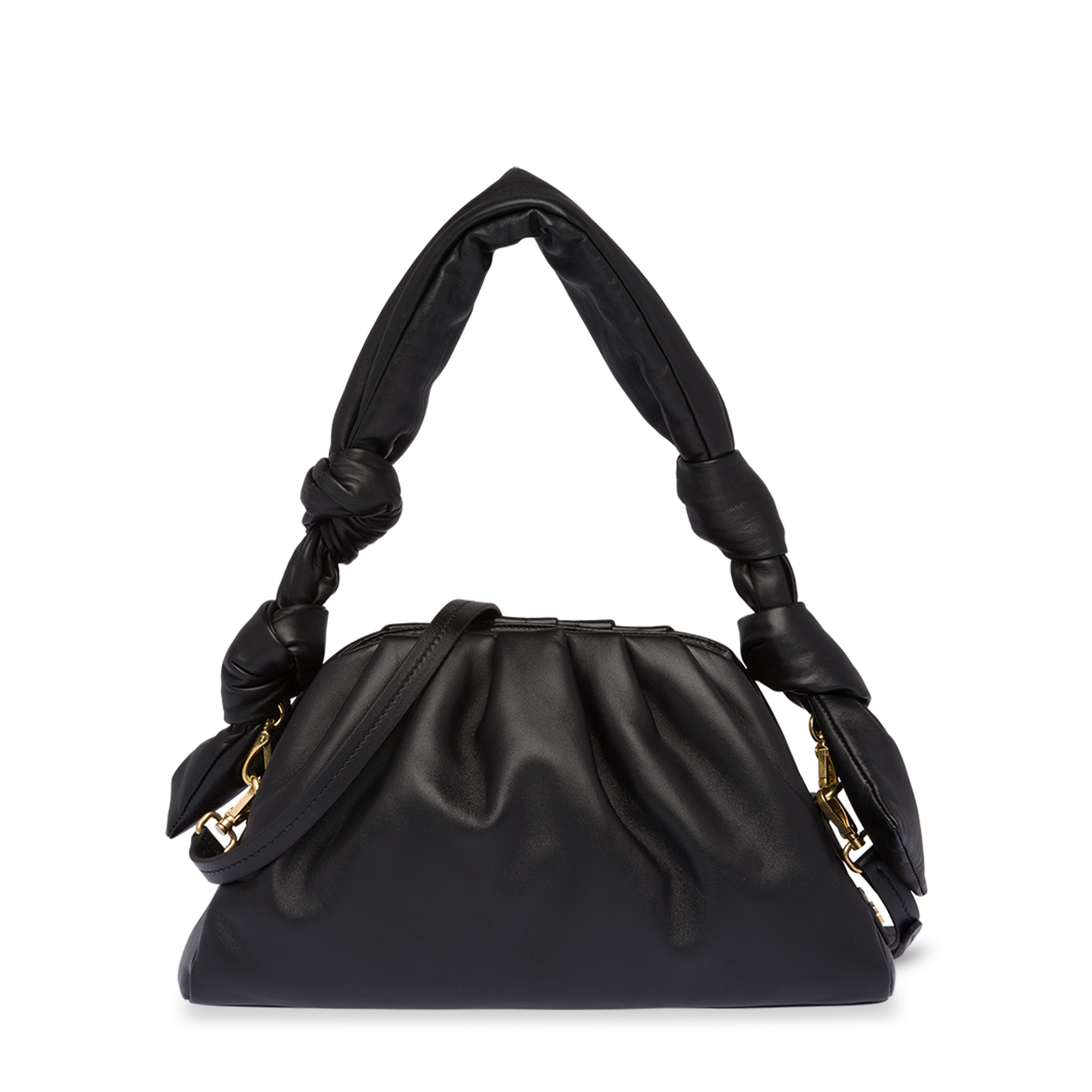 

Nappa leather shoulder bag, Black