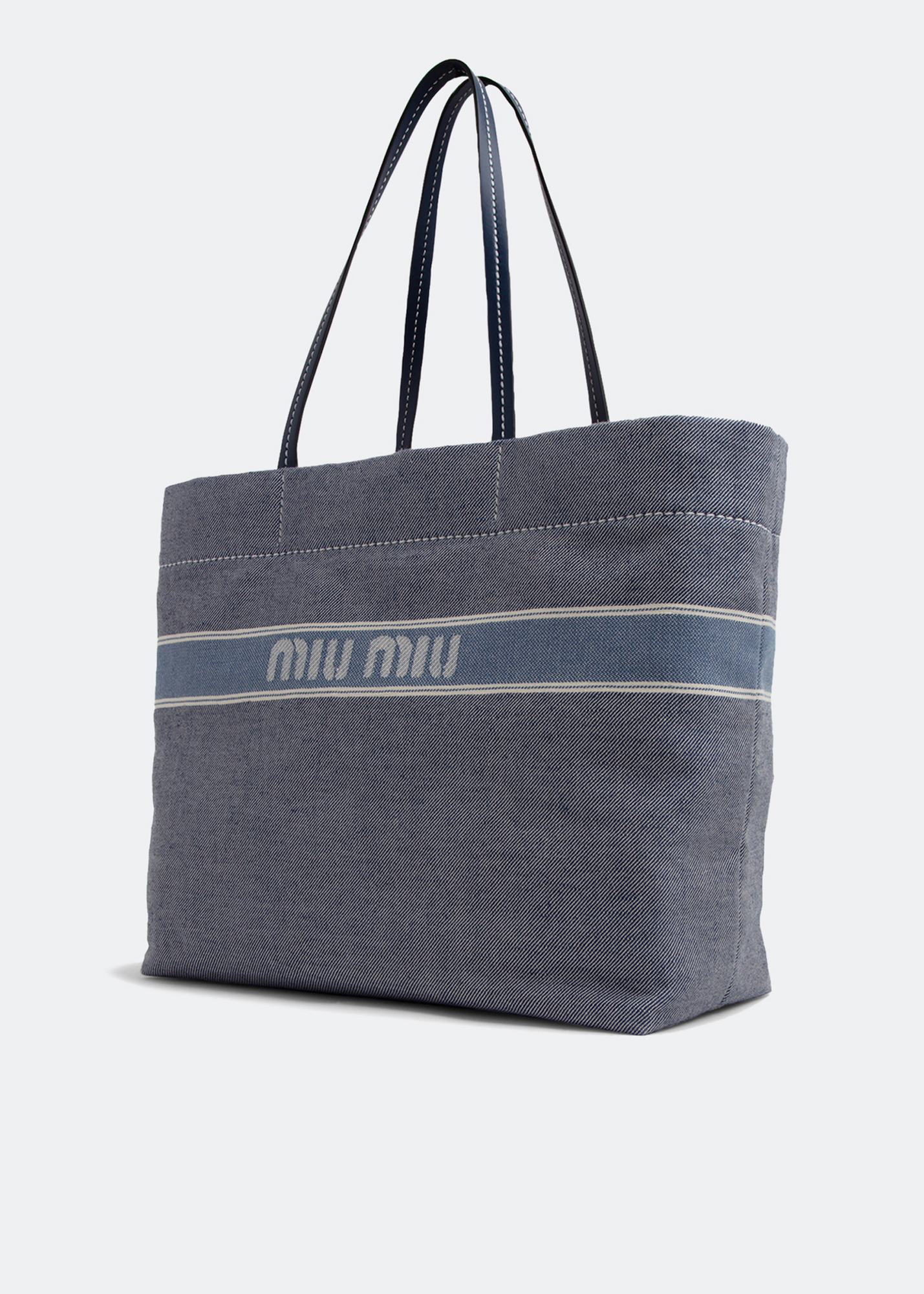 

Denim tote bag, Blue